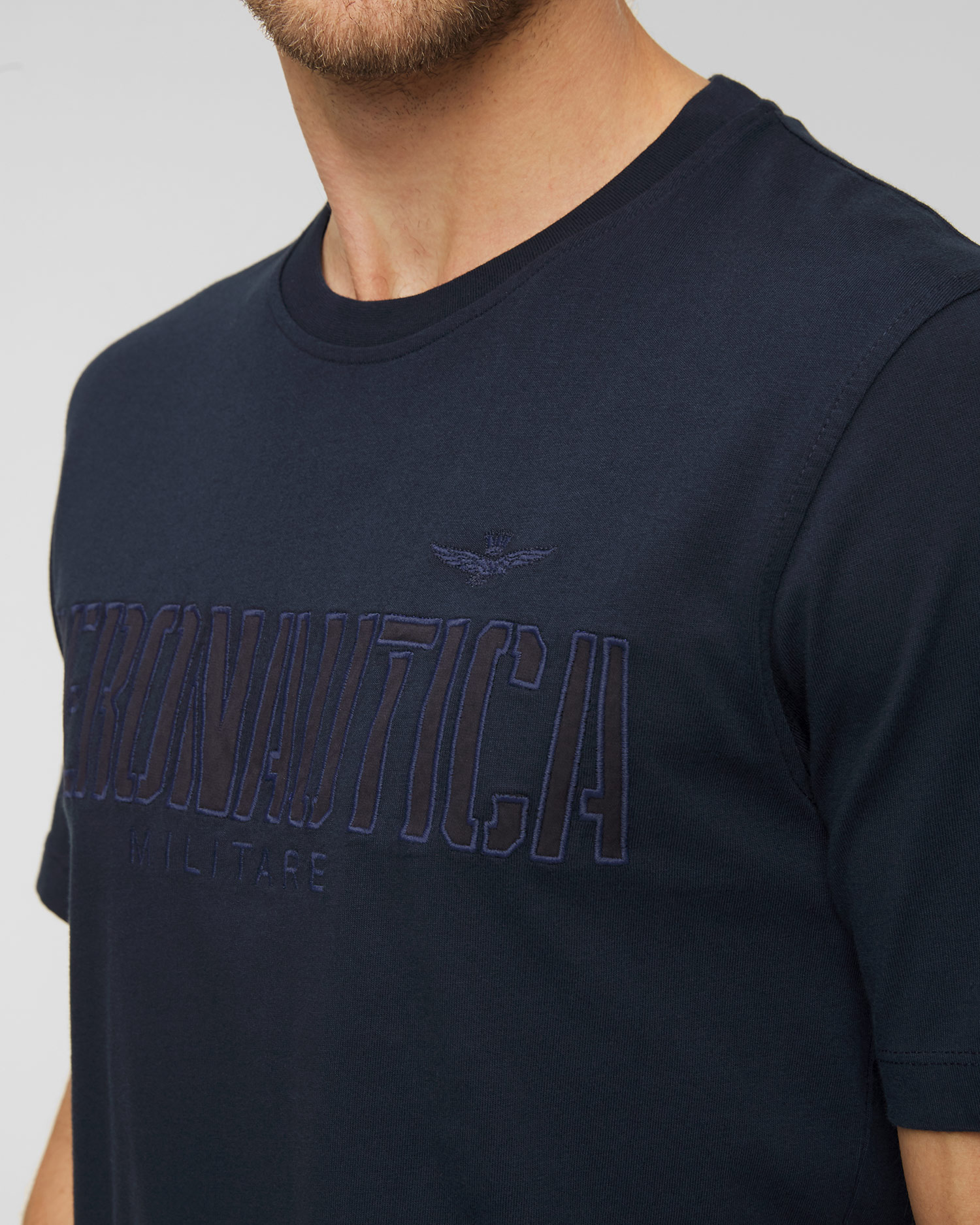 T-shirt pour hommes Aeronautica Militare Bleu marine