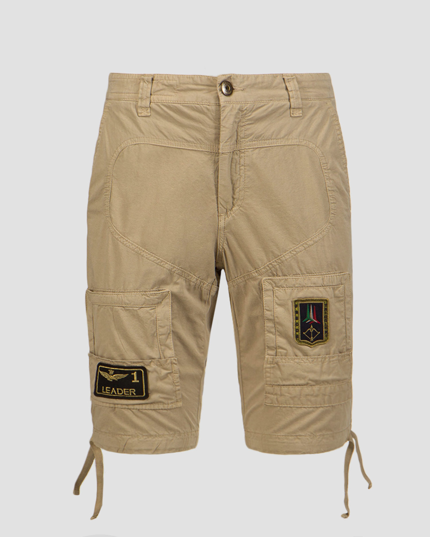 Pantaloni scurți cargo pentru bărbați Bej Aeronautica Militare