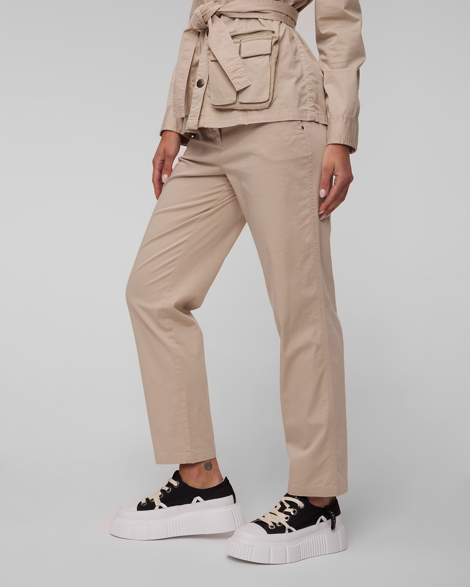 Pantalon beige pour femmes Aeronautica Militare
