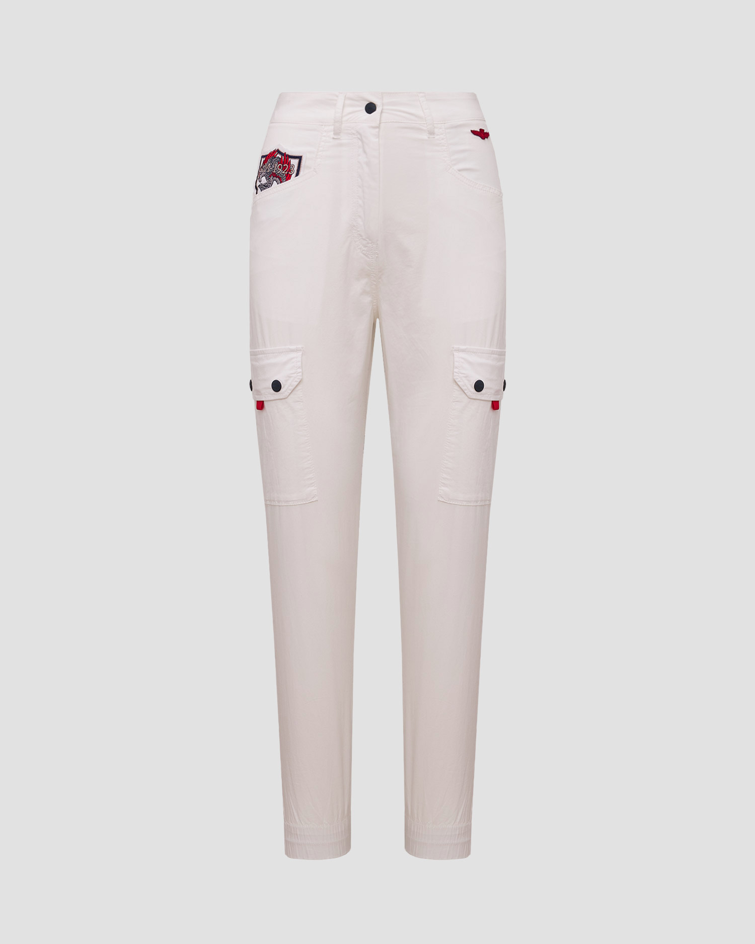 Pantaloni cargo albi pentru femei Aeronautica Militare