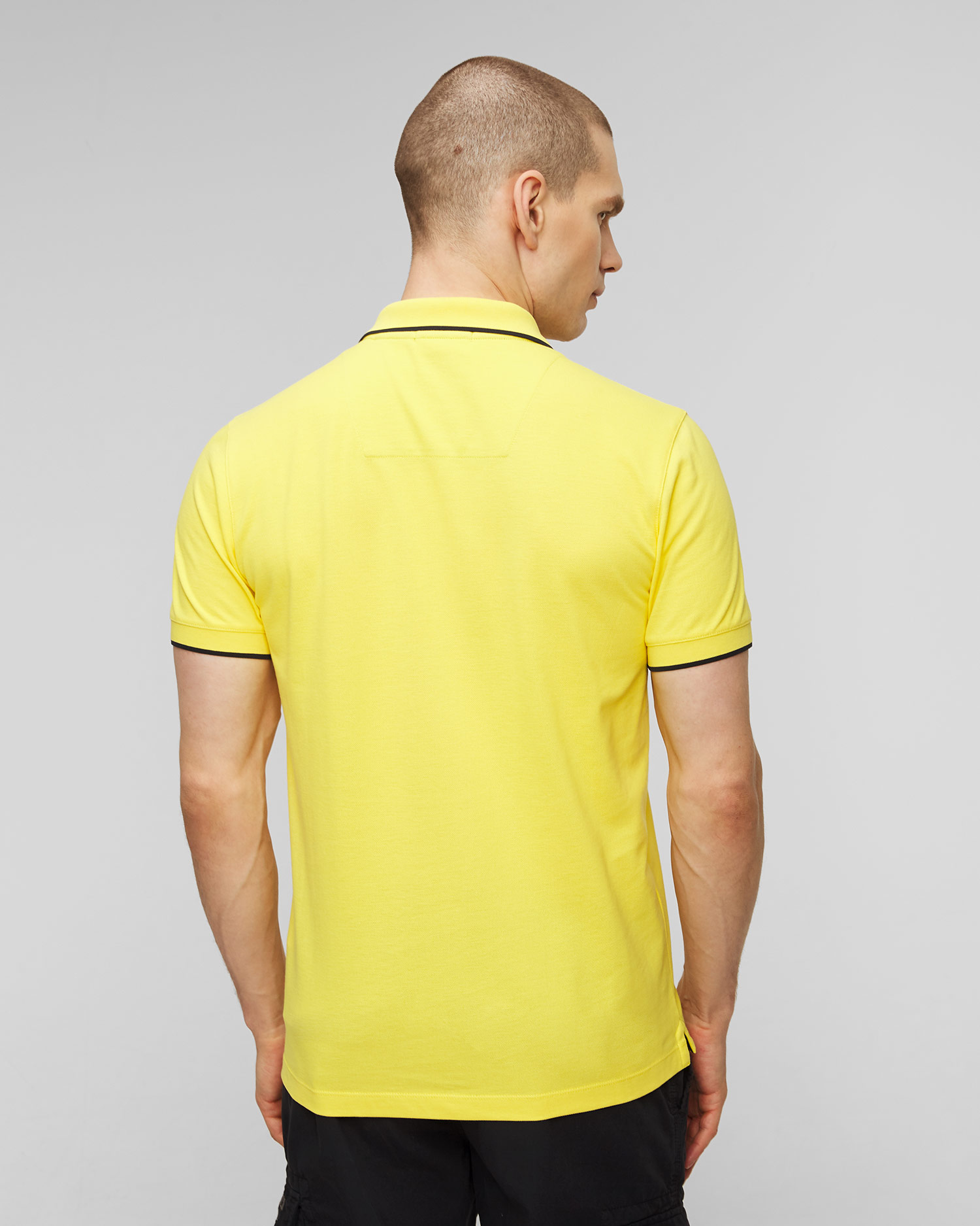 Tricou polo galben pentru bărbați Aeronautica Militare