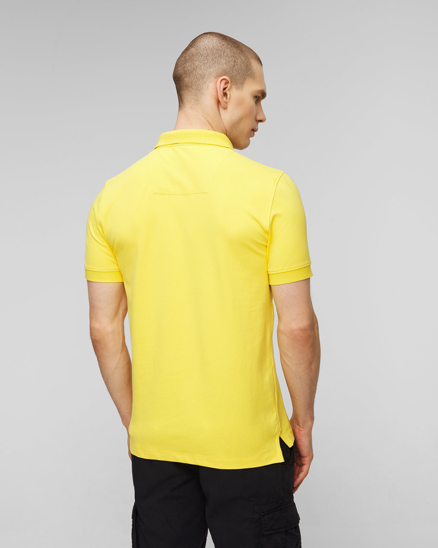 Tricou polo galben pentru bărbați Aeronautica Militare