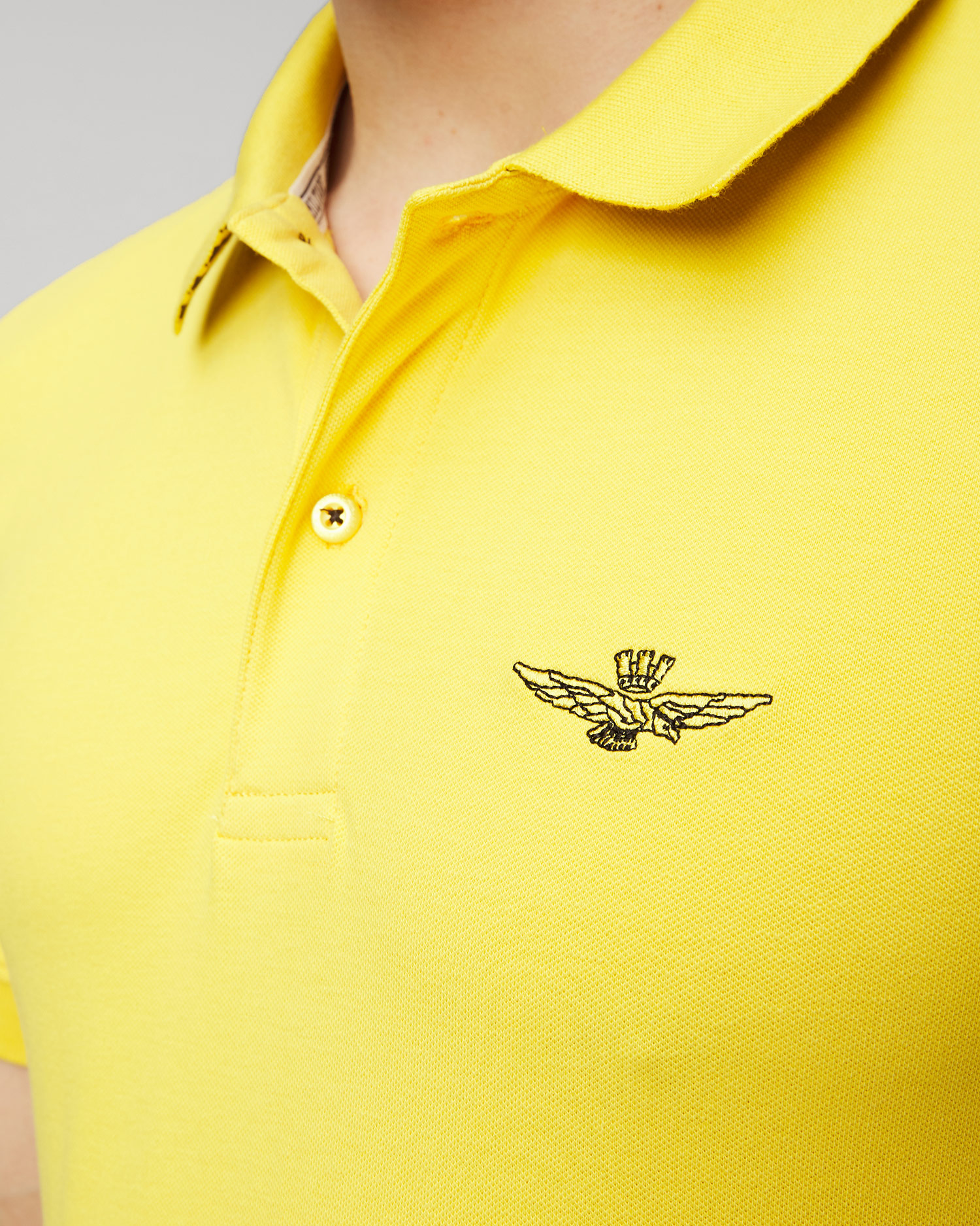 Tricou polo galben pentru bărbați Aeronautica Militare
