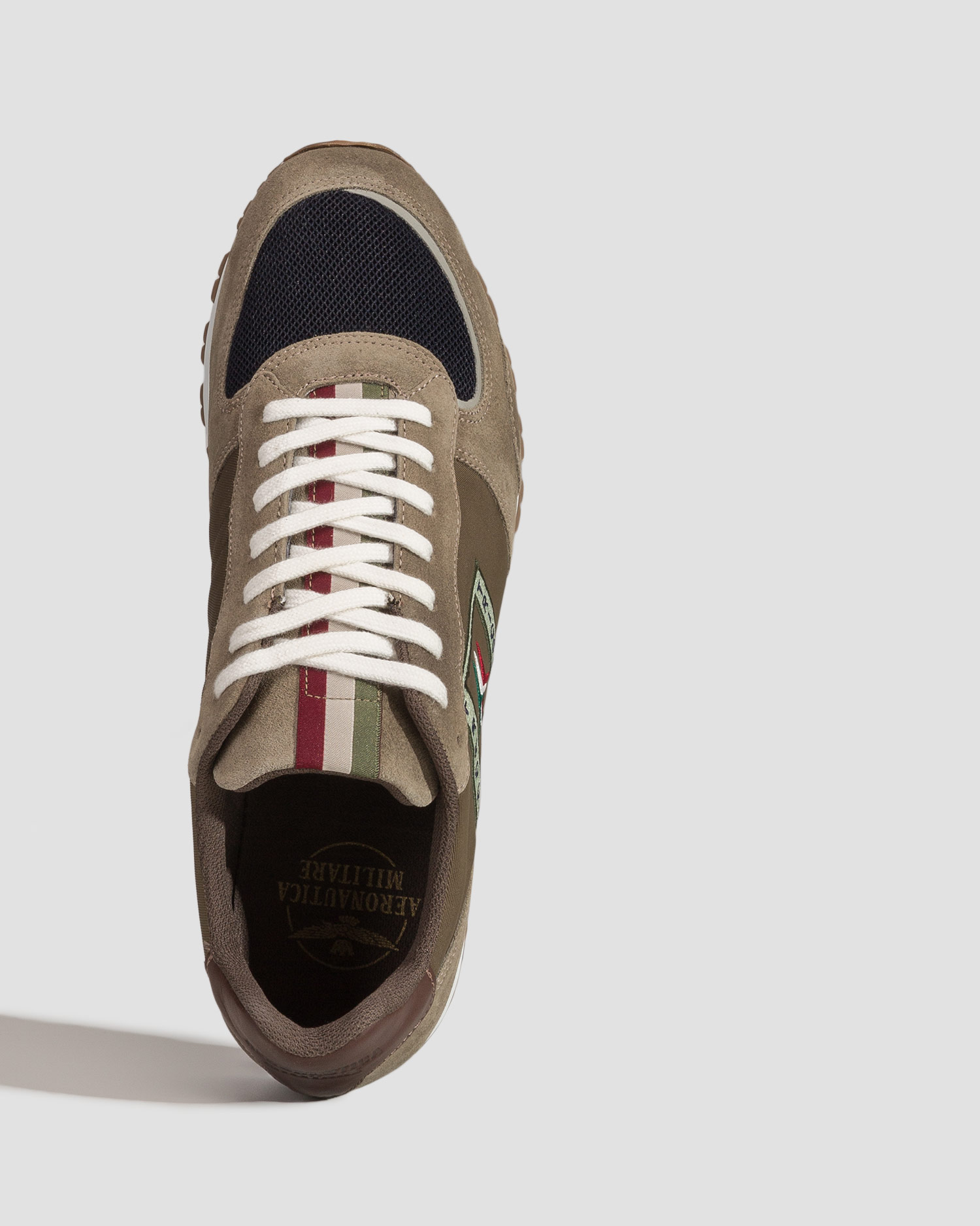 Scarpe verdi in pelle da uomo Aeronautica Militare