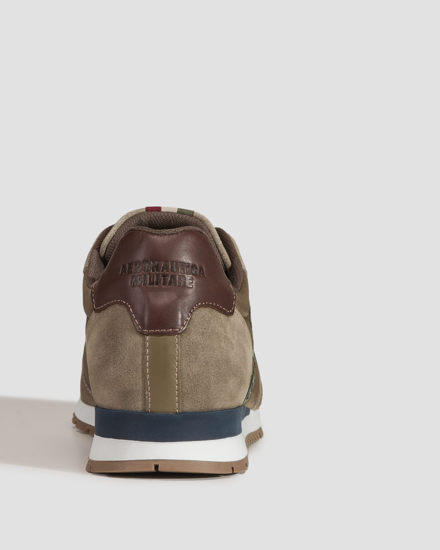 Scarpe verdi in pelle da uomo Aeronautica Militare