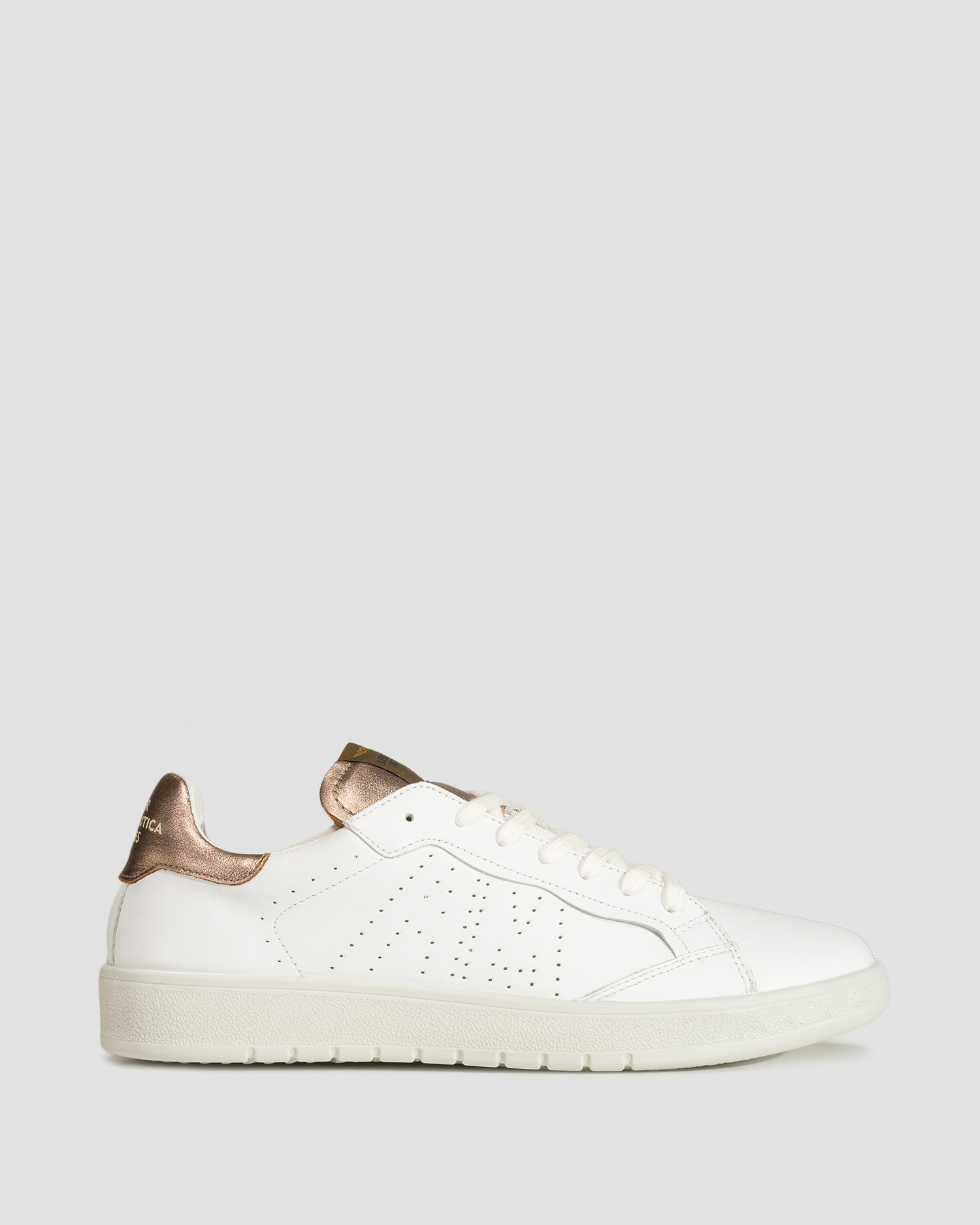 Bílé dámské kožené boty Aeronautica Militare