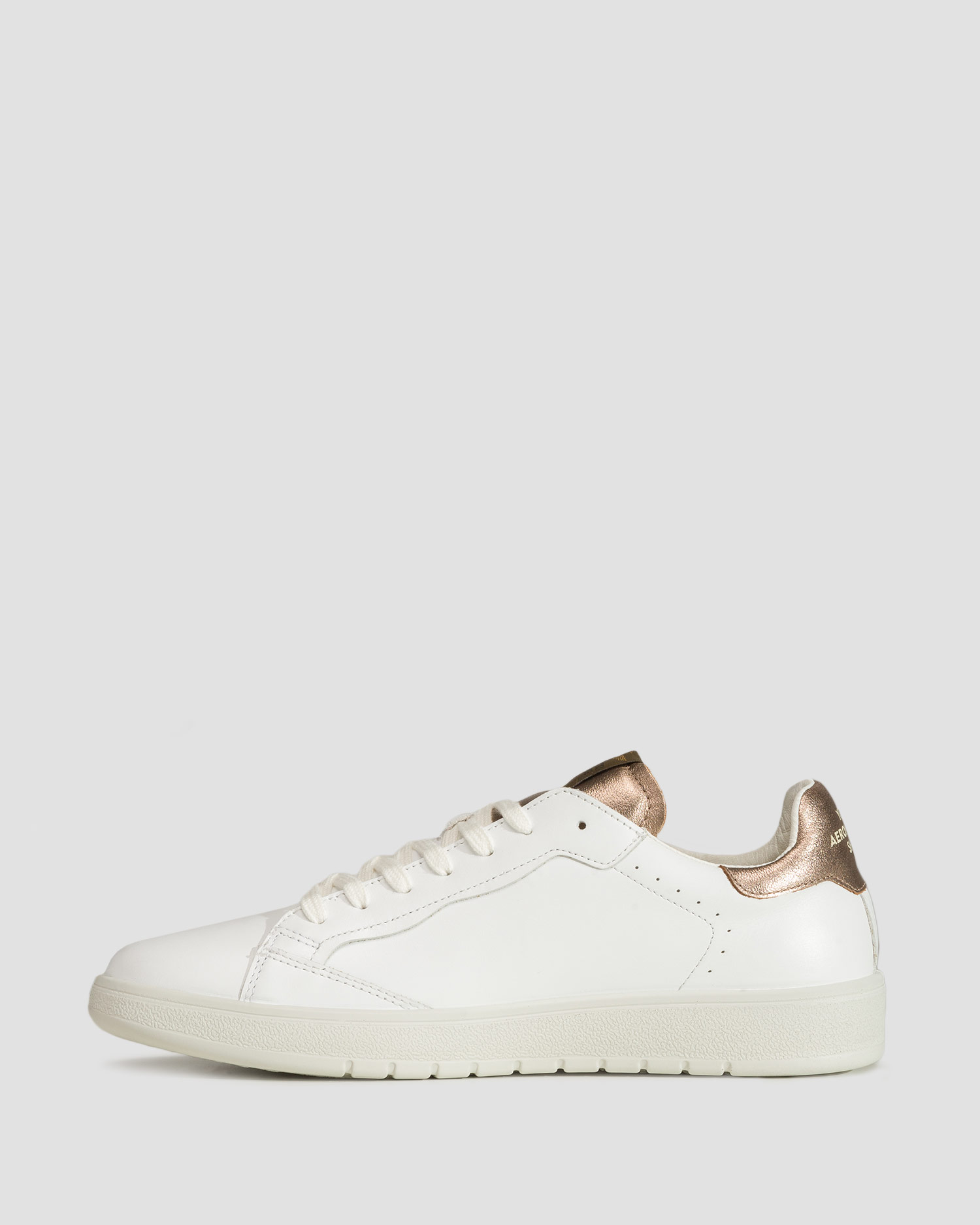 Bílé dámské kožené boty Aeronautica Militare