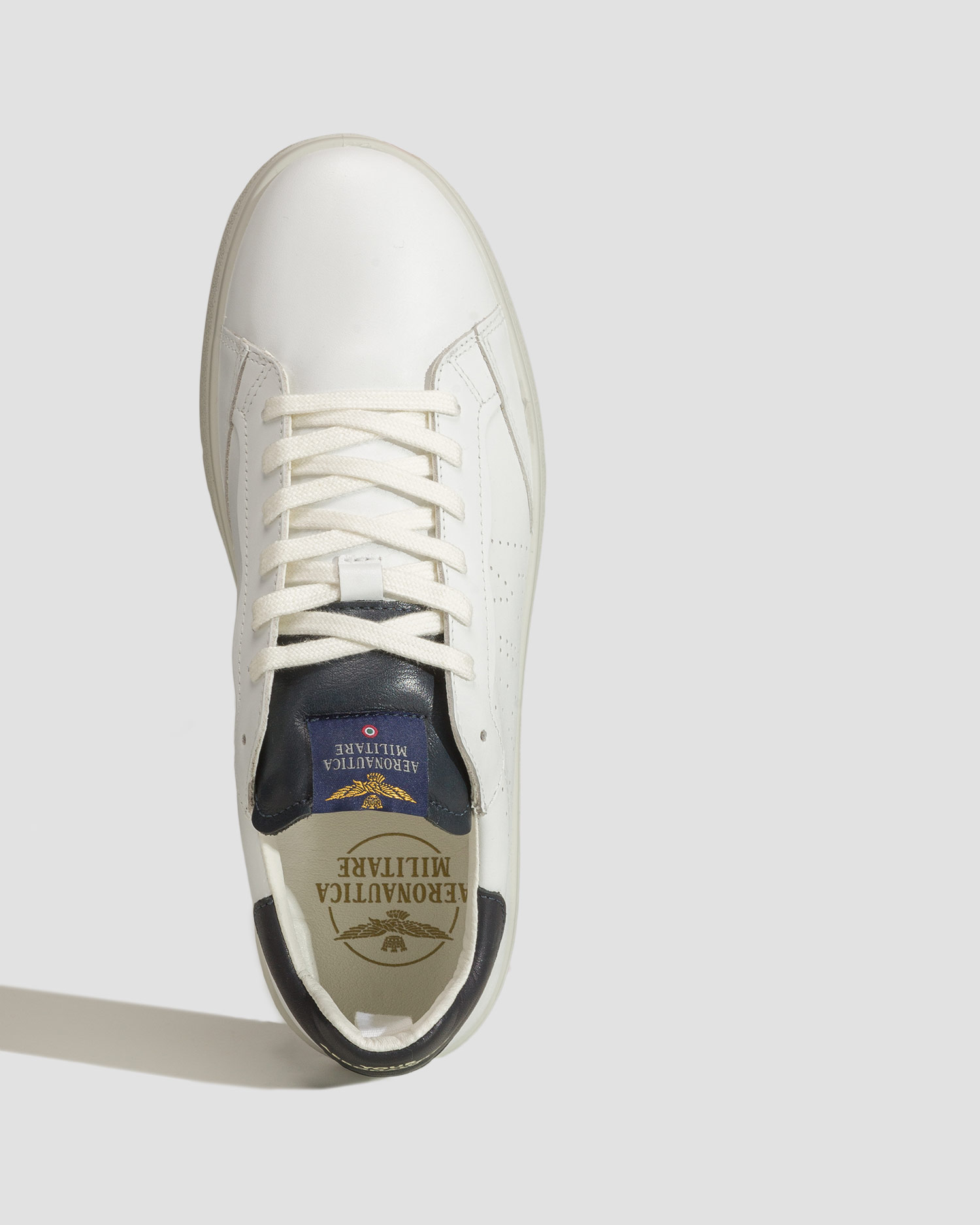 Bílé dámské kožené boty Aeronautica Militare