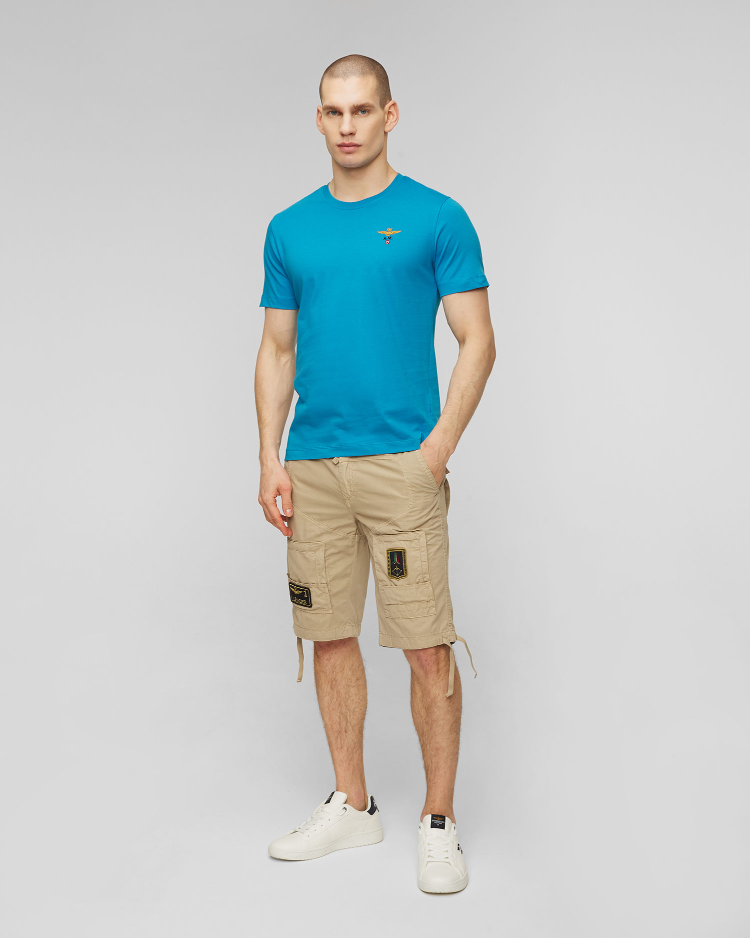 Tricou albastru pentru bărbați Aeronautica Militare