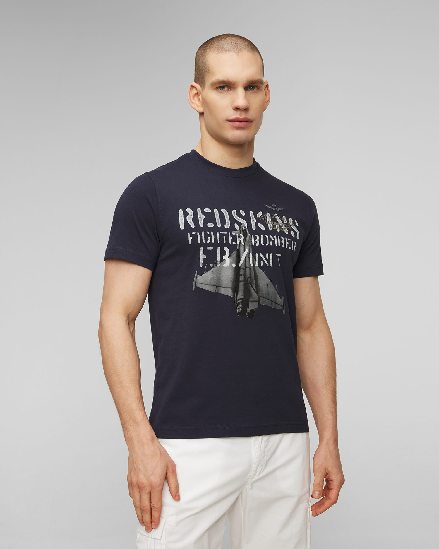 Tricou pentru bărbați Aeronautica Militare, Culoare/Model: Granatowy