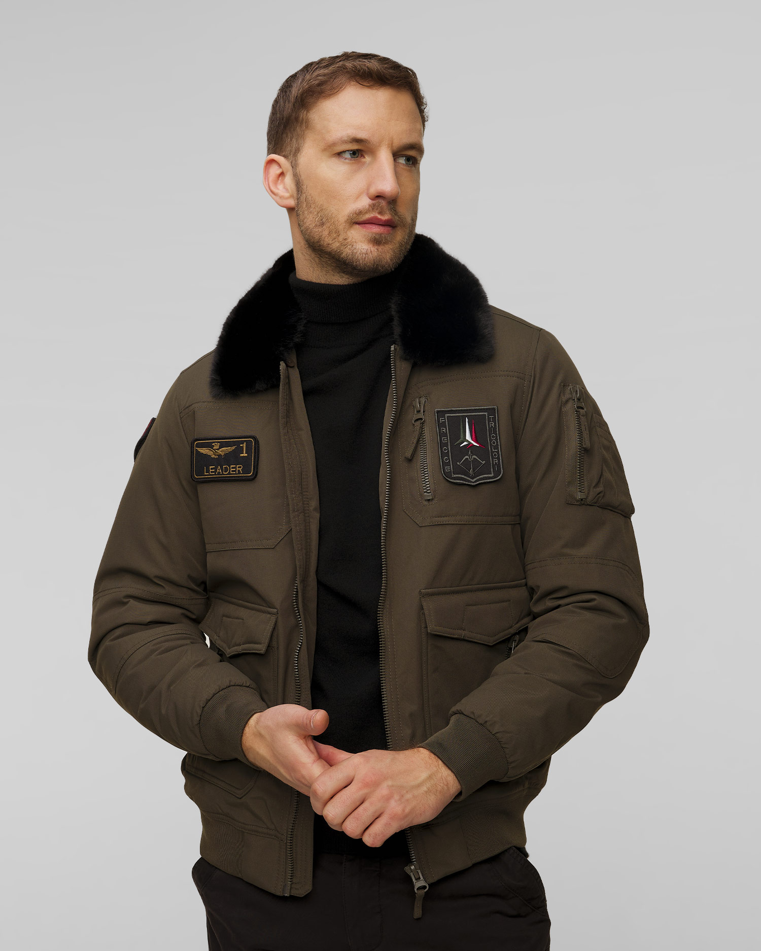 Pánská bunda Aeronautica Militare v Zelené Barvě