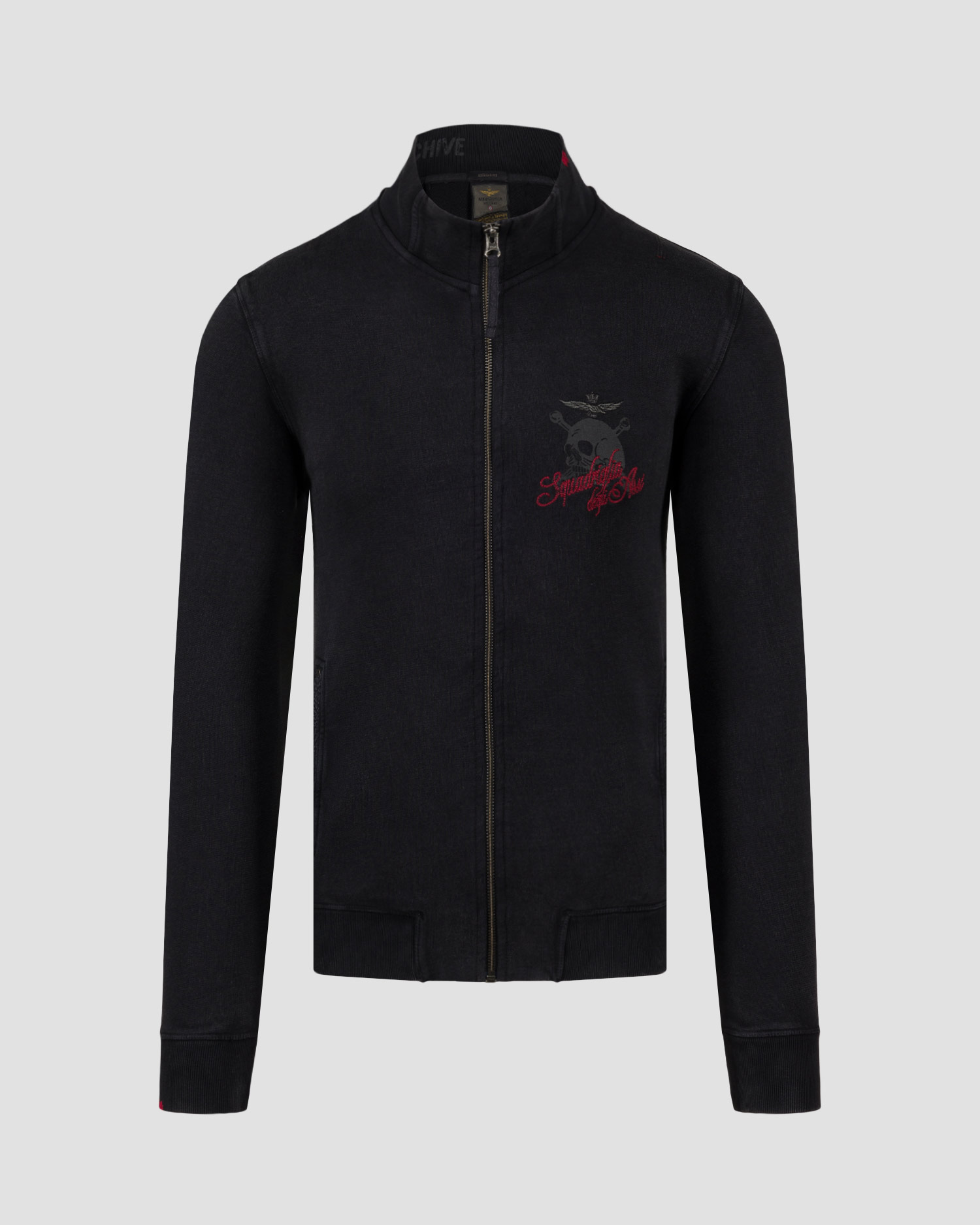 Men's black sweatshirt Aeronautica Militare
