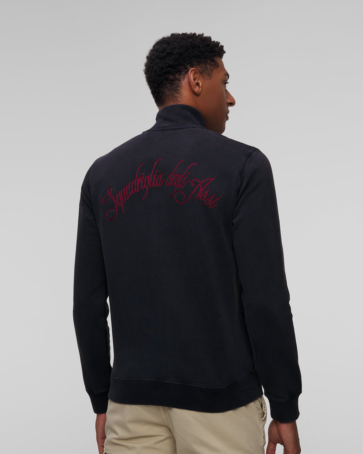 Men's black sweatshirt Aeronautica Militare