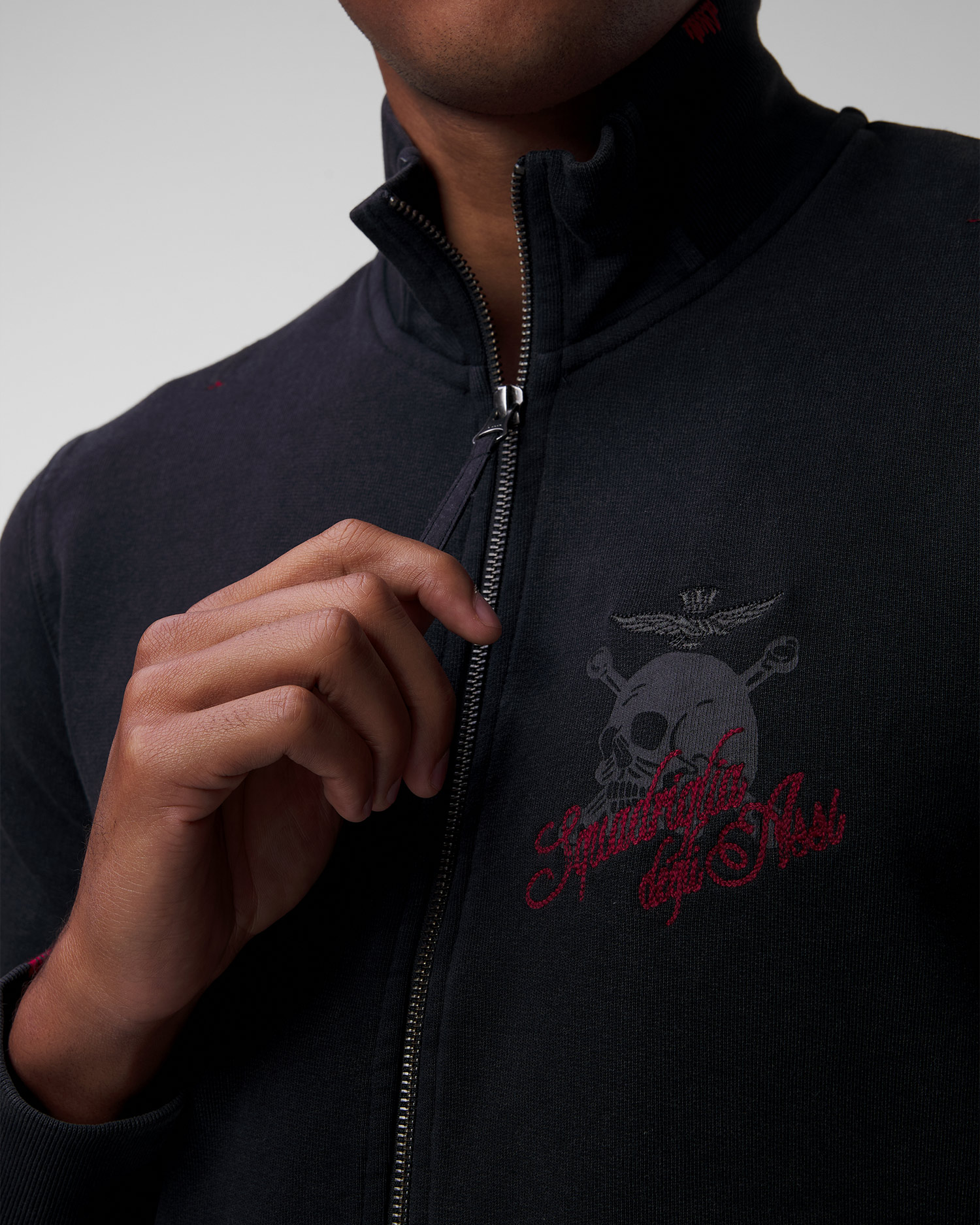 Men's black sweatshirt Aeronautica Militare