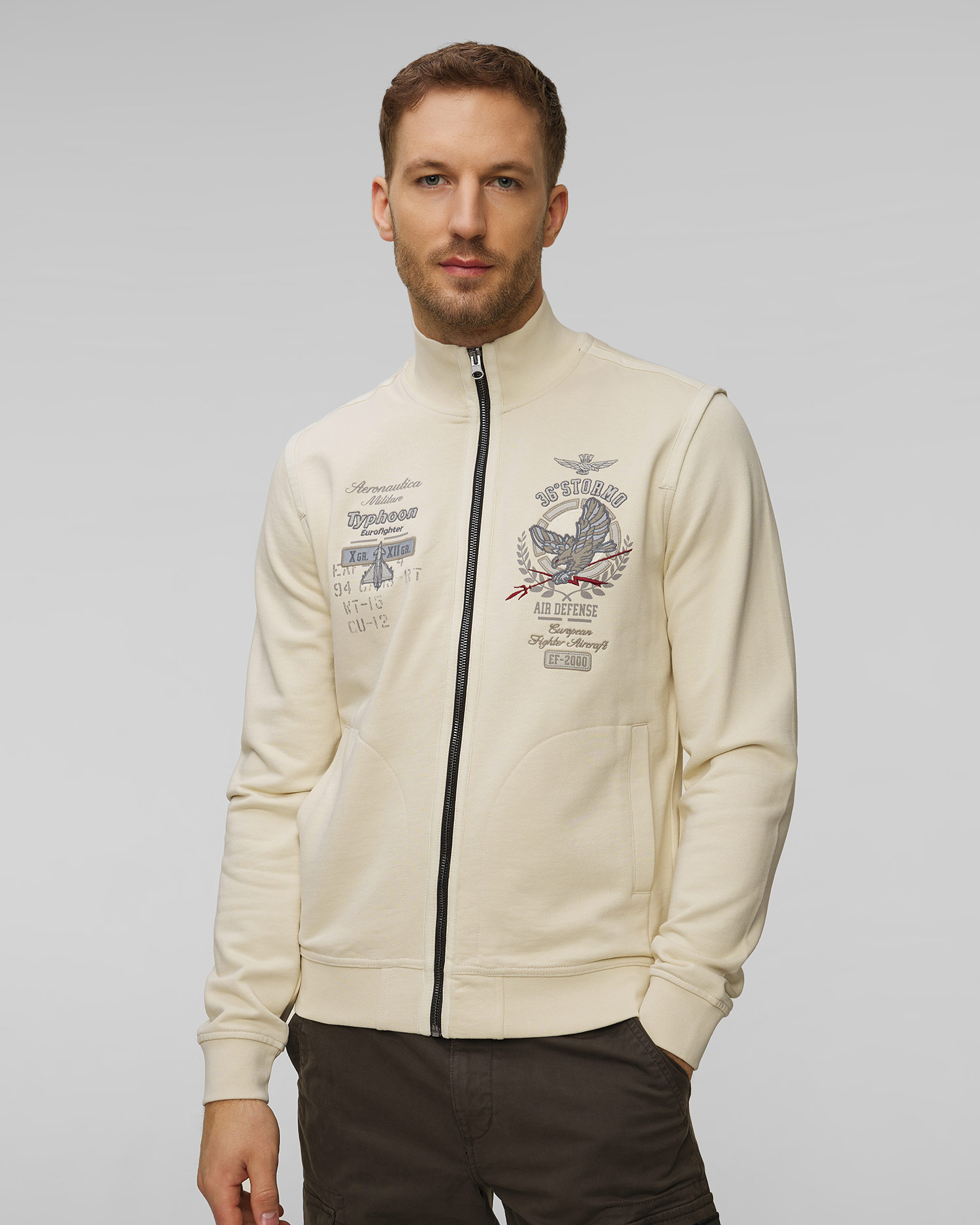 Men’s beige sweatshirt Aeronautica Militare