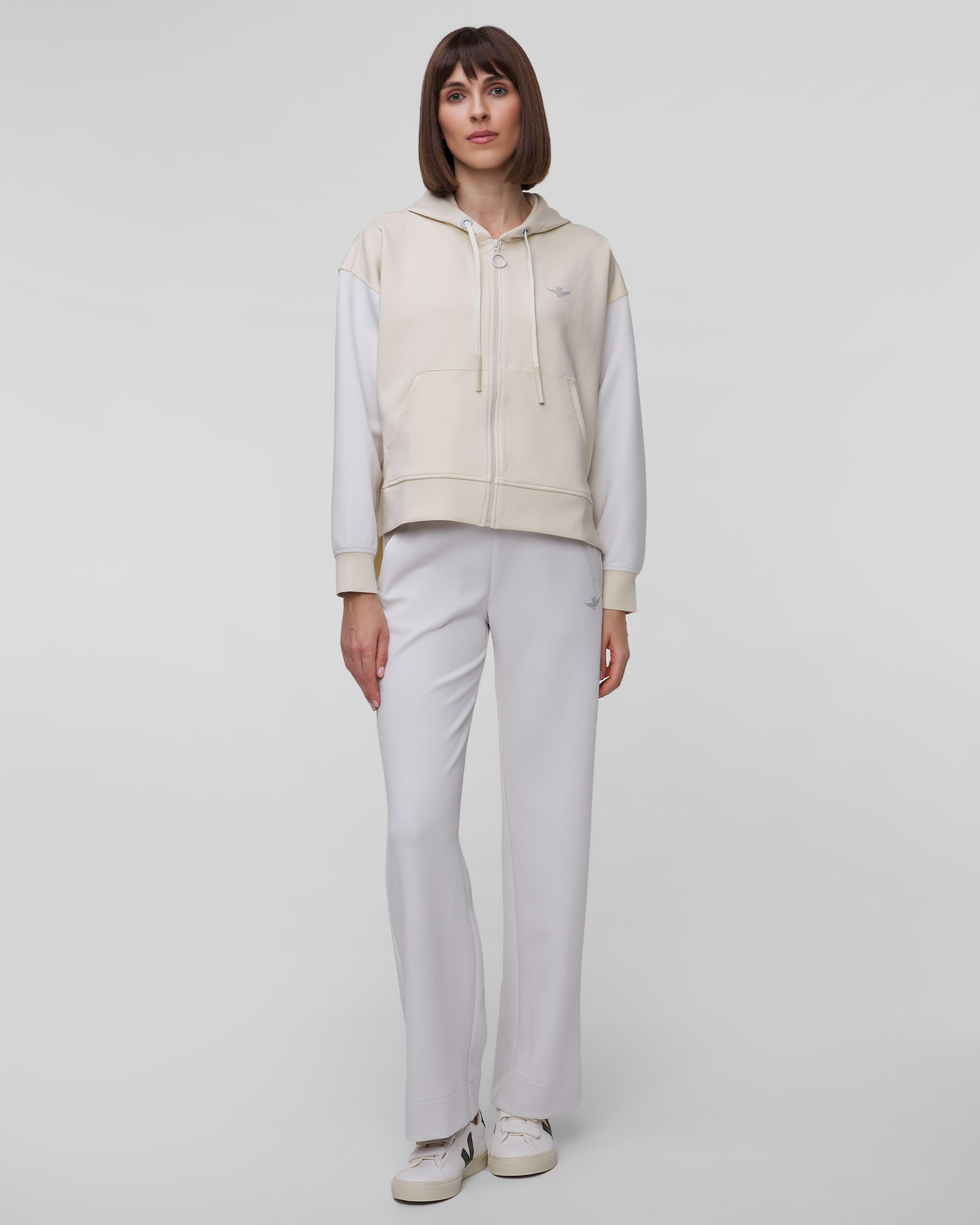 Aeronautica Militare Damen-Sweatshirt mit Reißverschluss in Beige