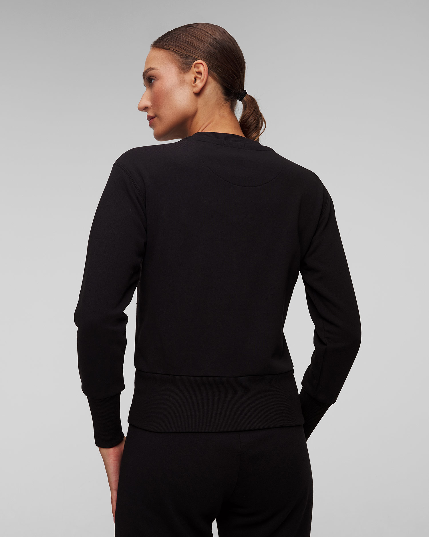 Sweat-shirt noir pour femmes Aeronautica Militare