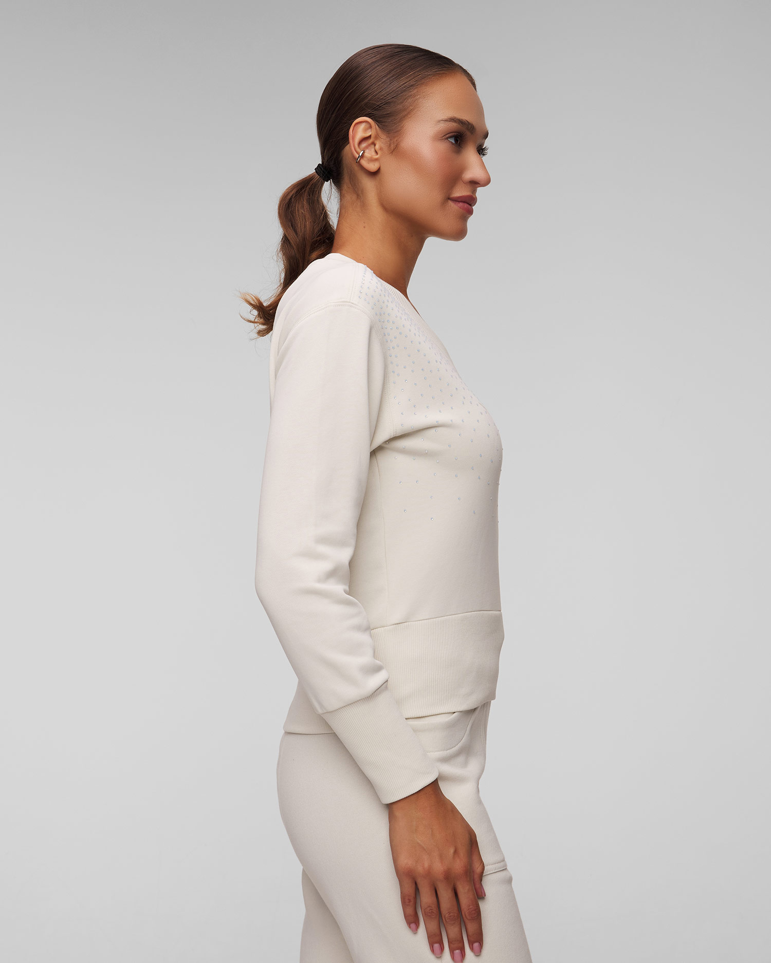 Sweat-shirt beige pour femmes Aeronautica Militare