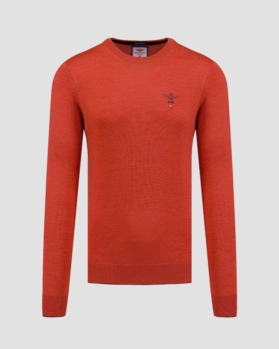 Aeronautica Militare Wollpullover für Herren in Orange