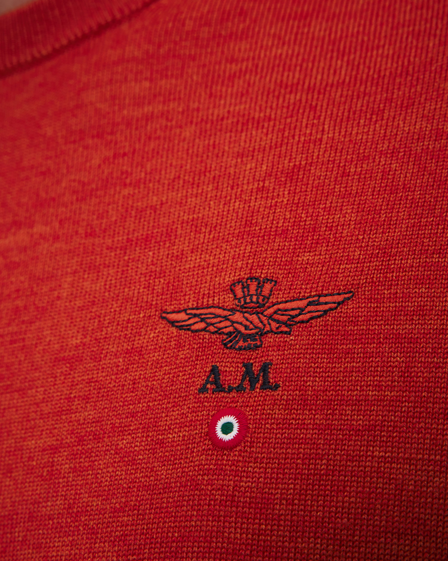 Aeronautica Militare Wollpullover für Herren in Orange