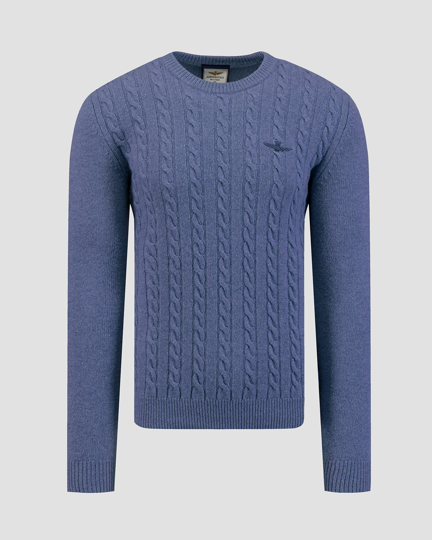 Niebieski sweter wełniany męski Aeronautica Militare
