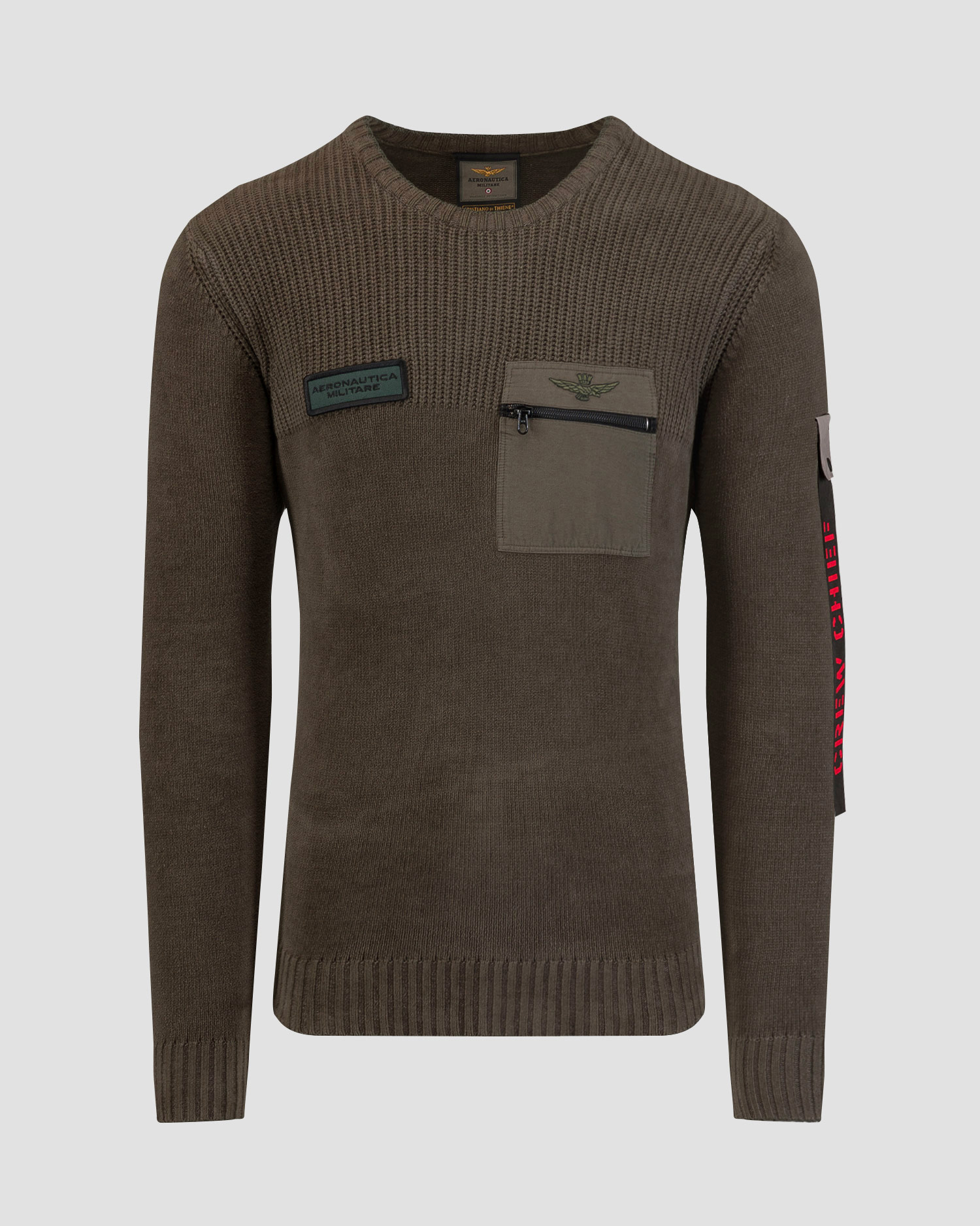 Brązowy sweter męski Aeronautica Militare