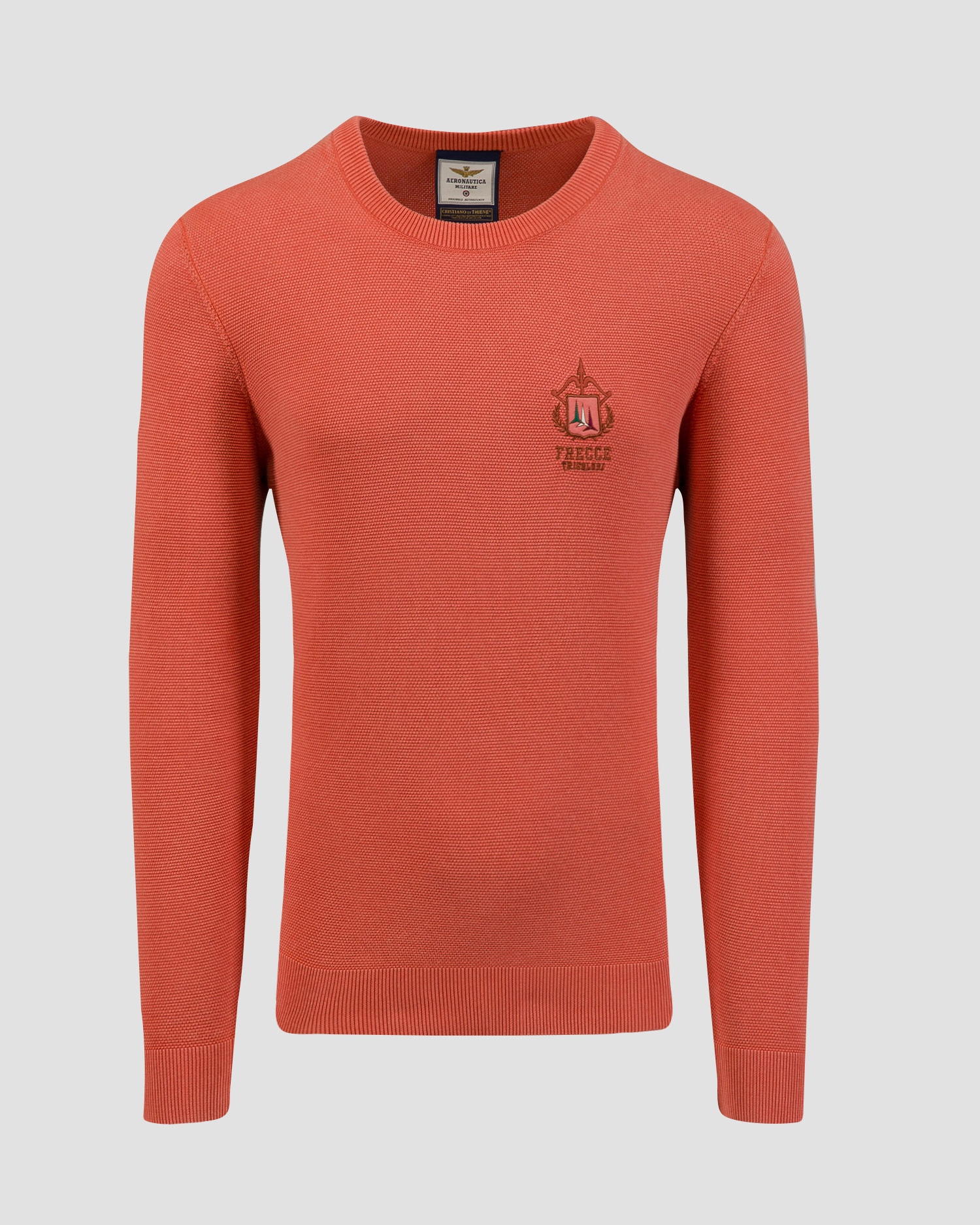 Pomarańczowy sweter męski Aeronautica Militare