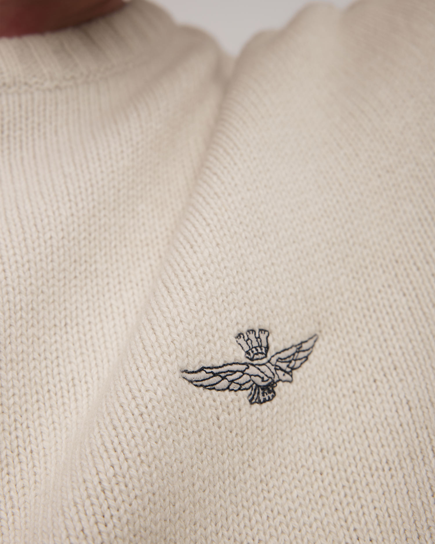 Aeronautica Militare Herrenpullover mit Wolle in Beige
