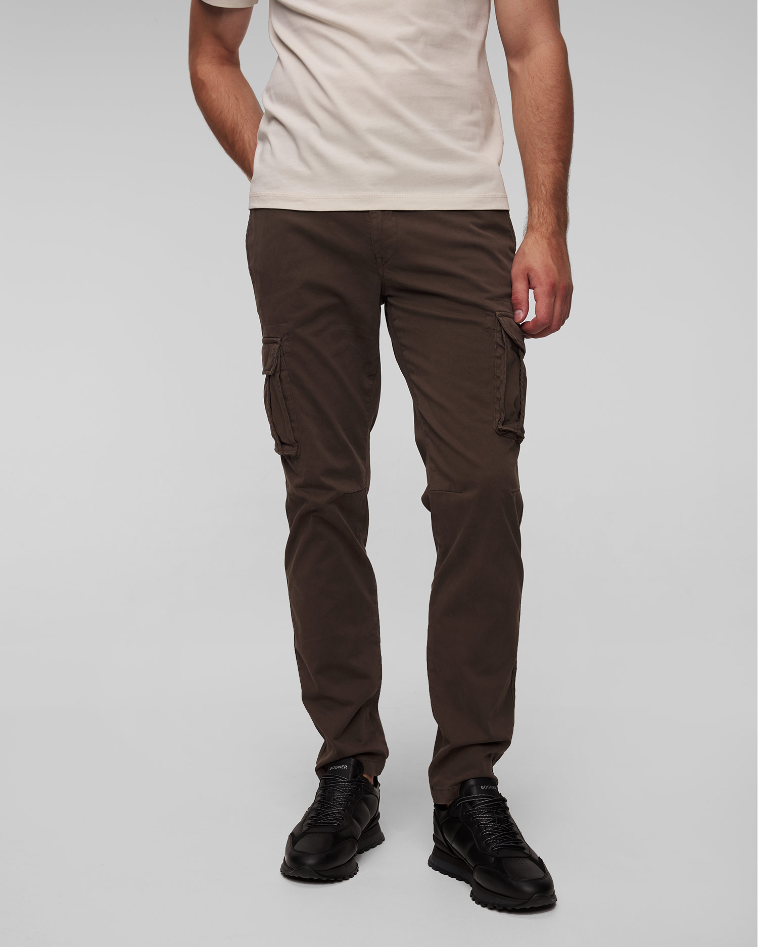 Pantalon cargo marron pour hommes Aeronautica Militare