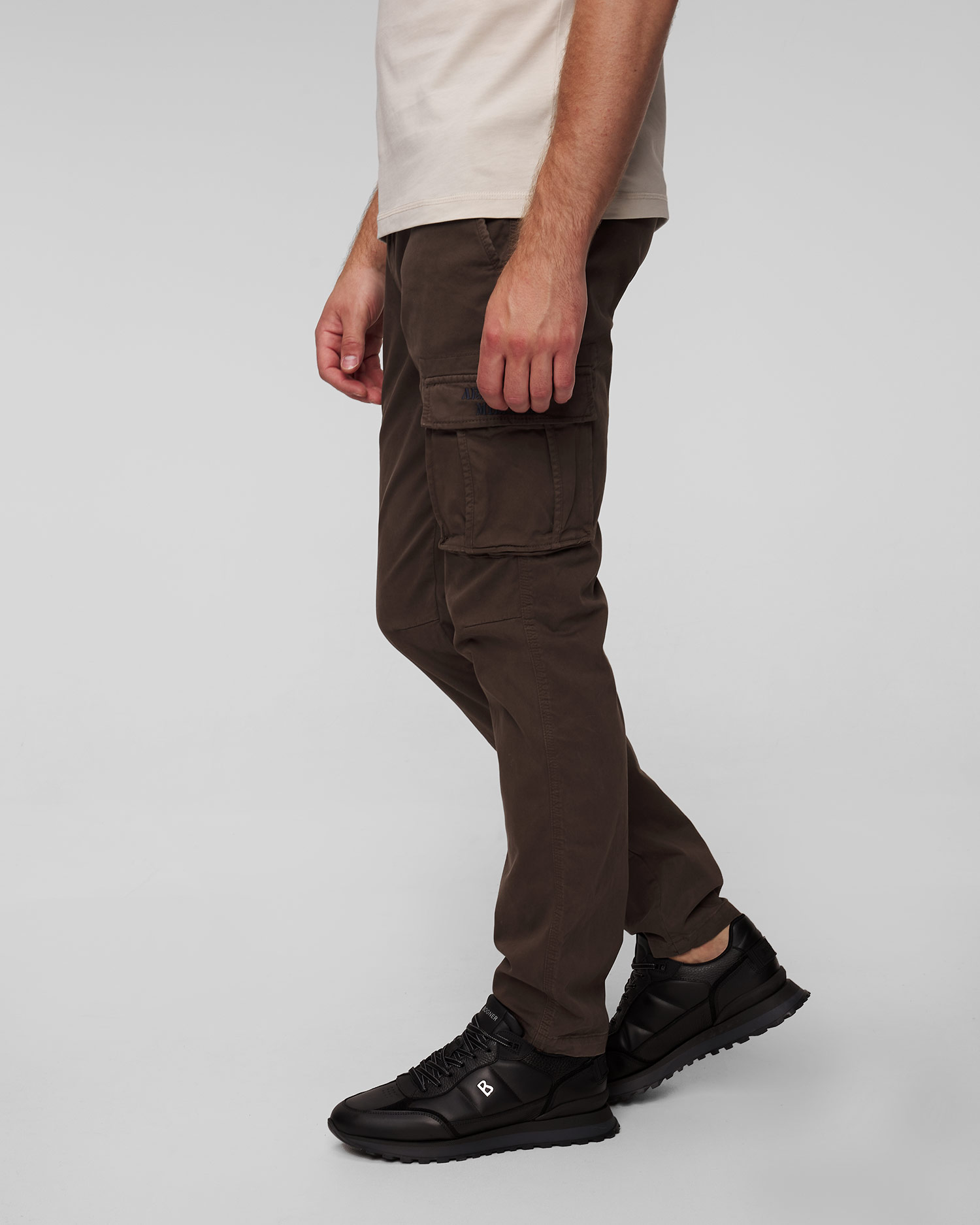 Pantalon cargo marron pour hommes Aeronautica Militare