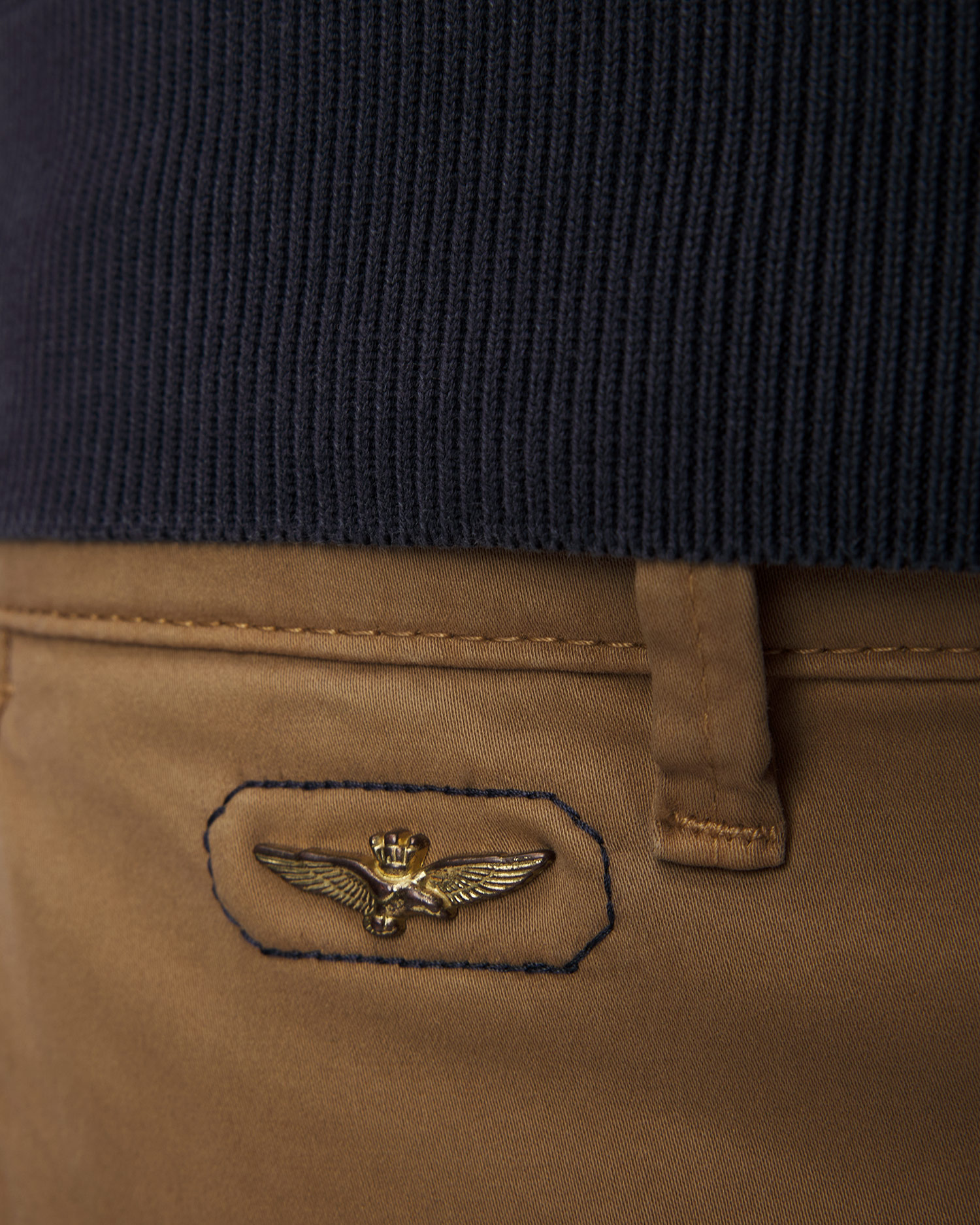 Pantalon cargo marron clair pour hommes Aeronautica Militare
