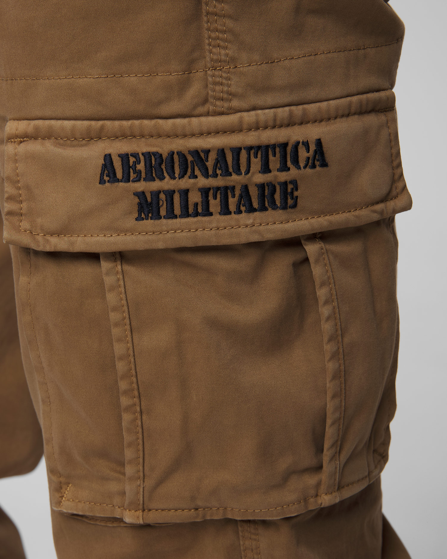 Pantalon cargo marron clair pour hommes Aeronautica Militare