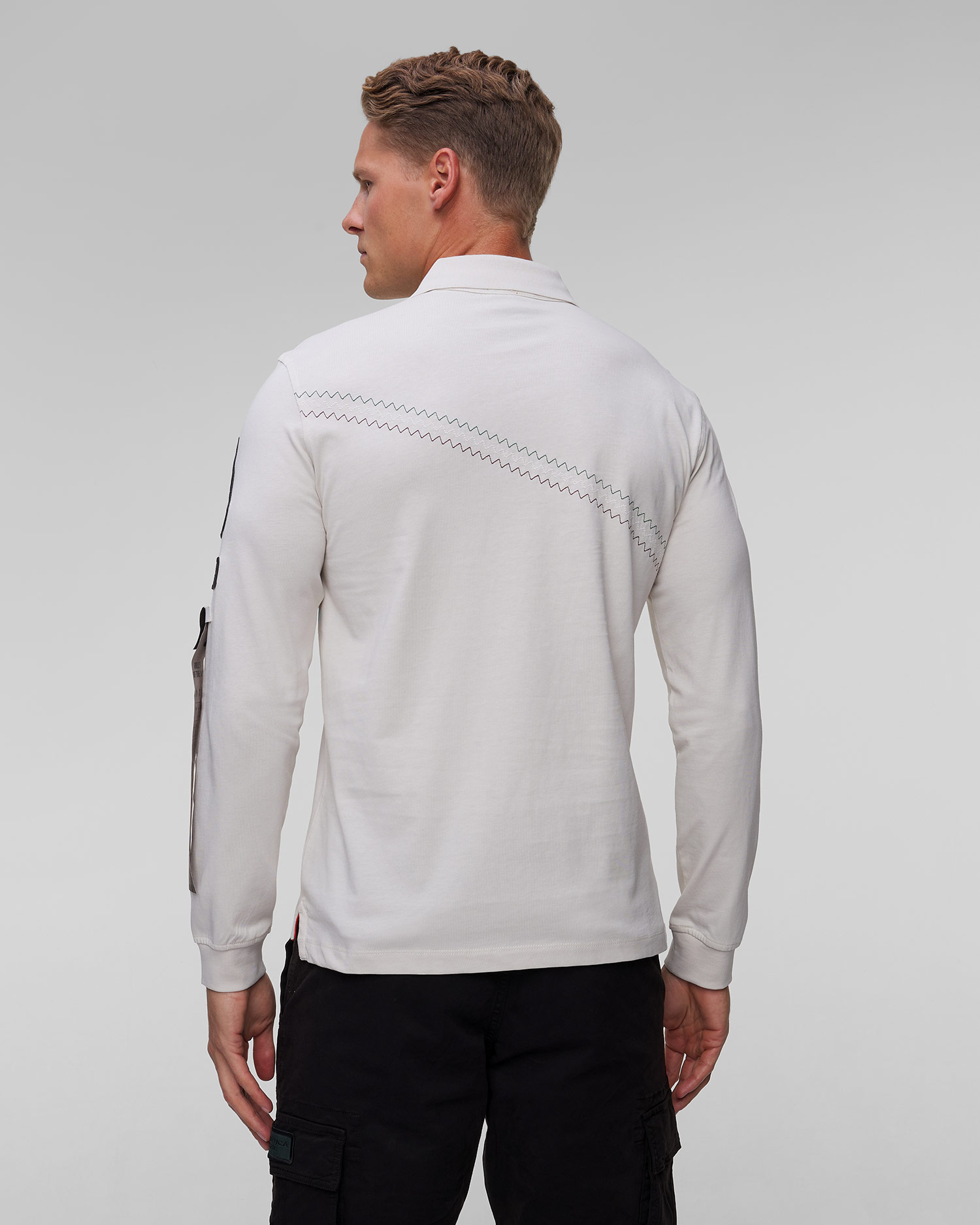 Aeronautica Militare Langarmshirt für Herren in Weiß