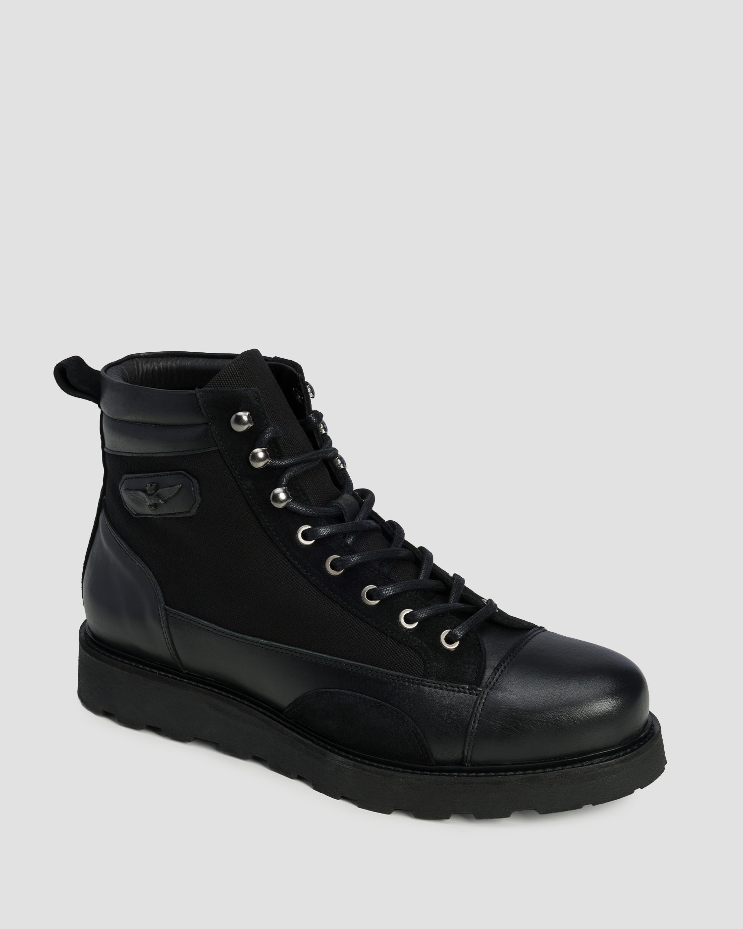 Aeronautica Militare Herren-Lederschuhe in Schwarz