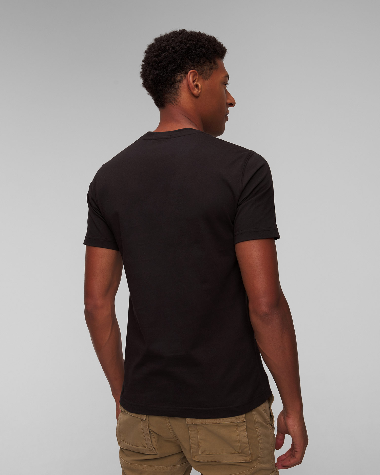 T-shirt noir pour hommes Aeronautica Militare 