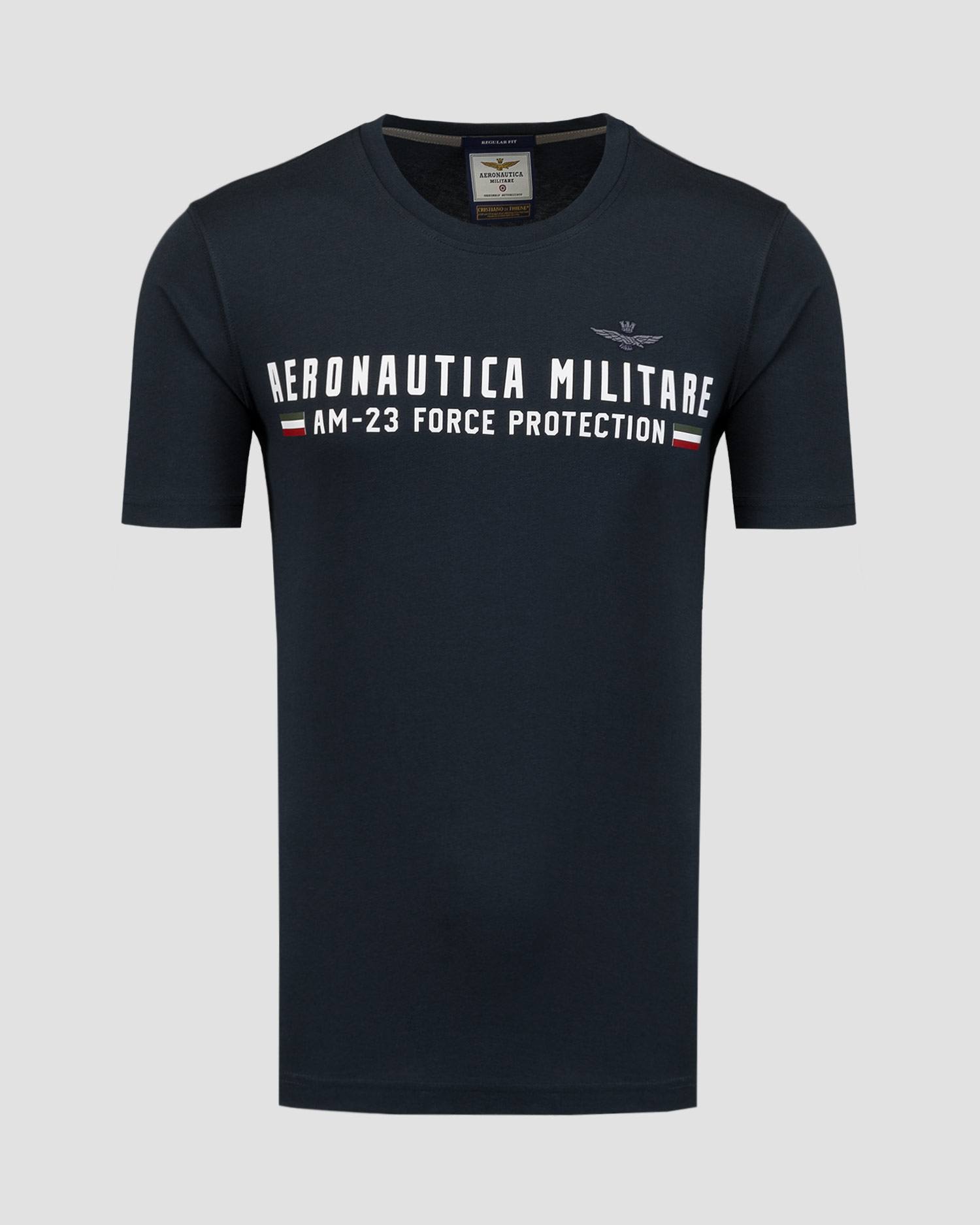 T-shirt bleu marine pour hommes Aeronautica Militare