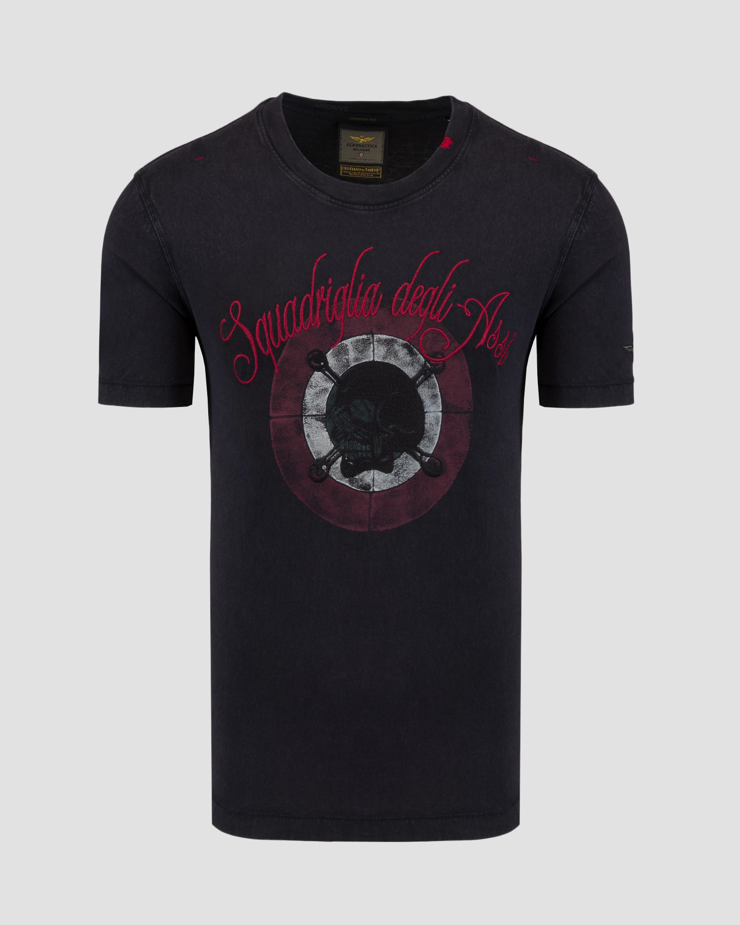 Men's black T-shirt Aeronautica Militare