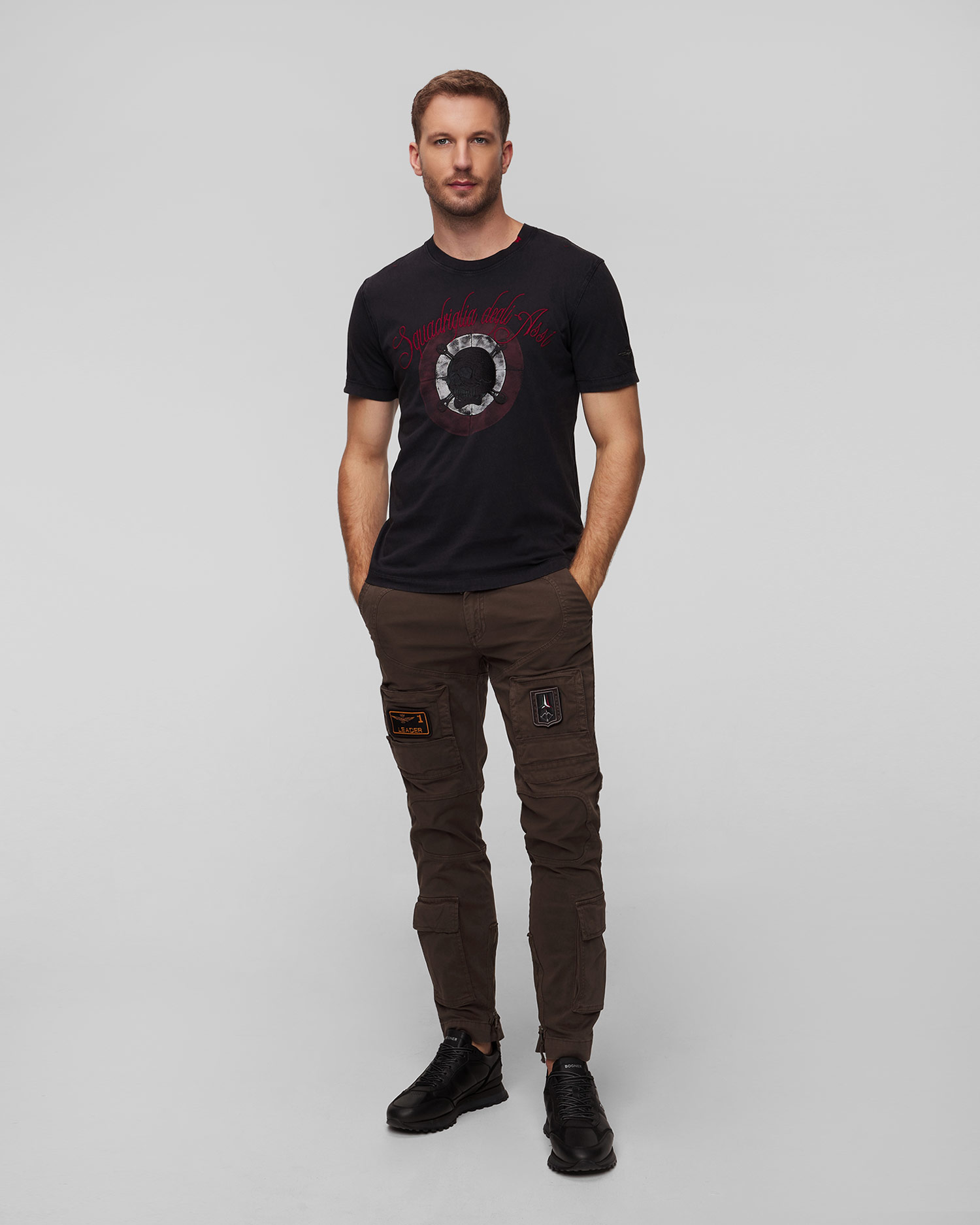 Men's black T-shirt Aeronautica Militare