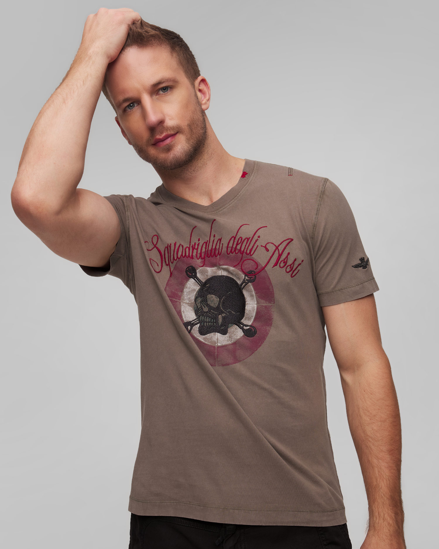 Men's green T-shirt Aeronautica Militare