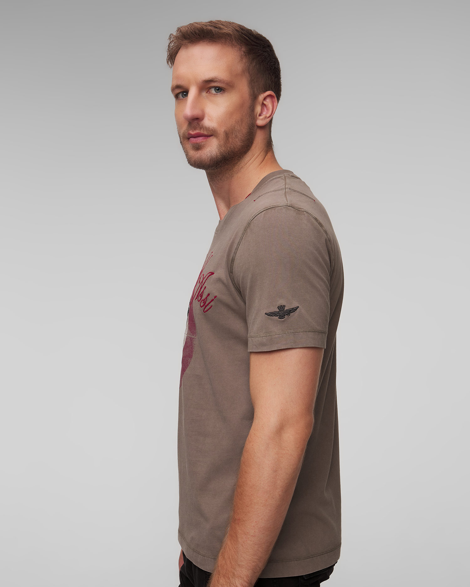 Men's green T-shirt Aeronautica Militare