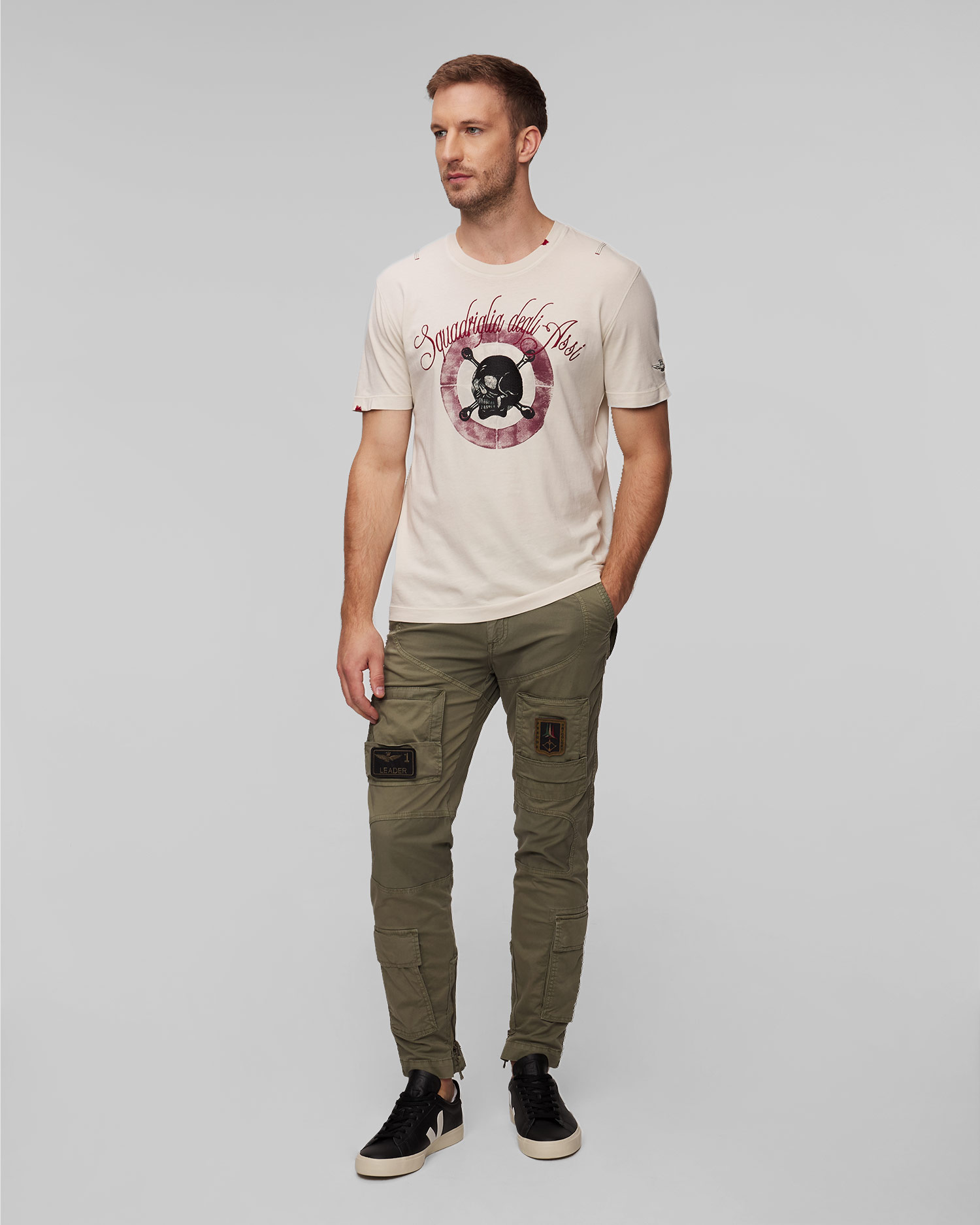 Aeronautica Militare Herren-T-Shirt in Beige