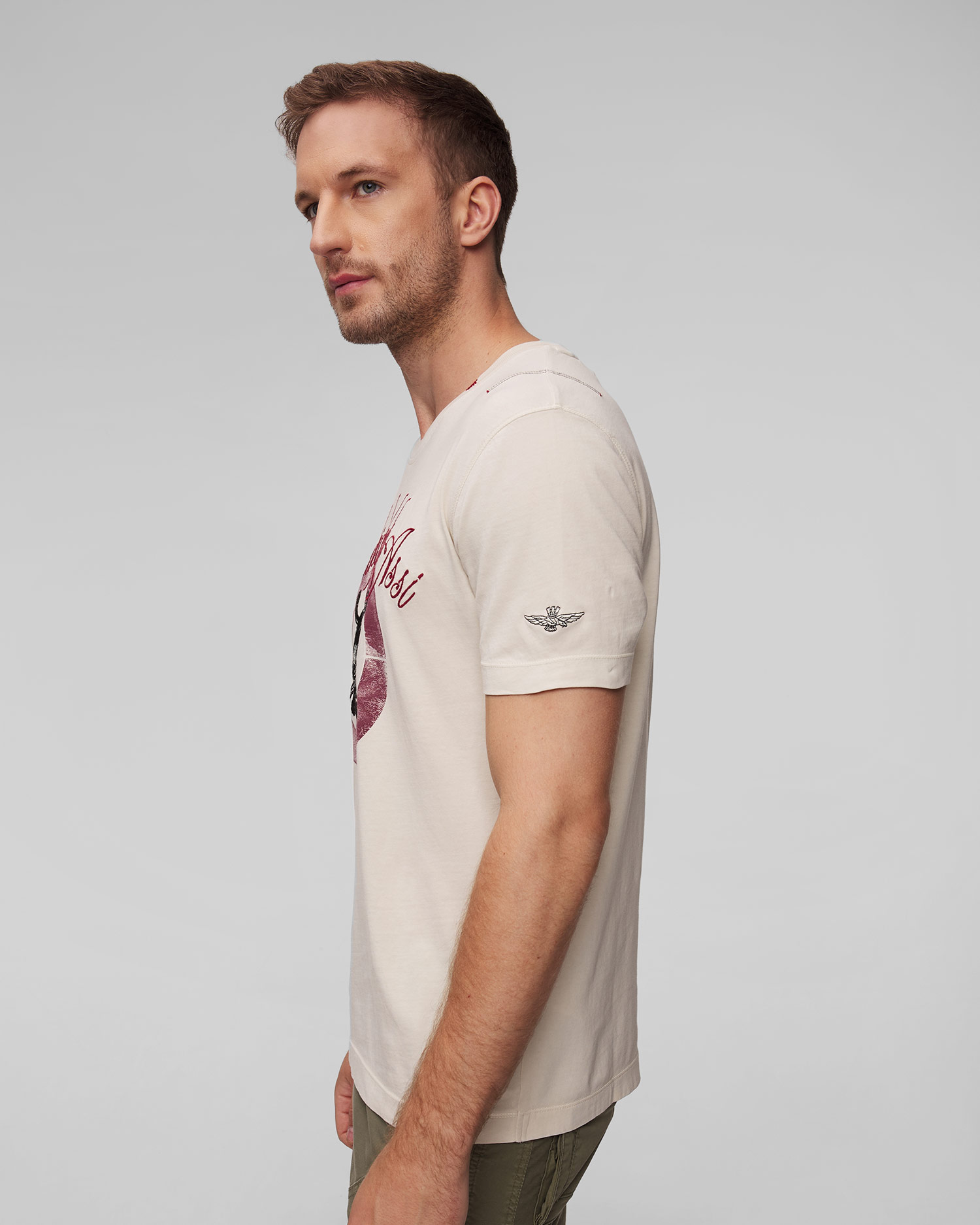 Aeronautica Militare Herren-T-Shirt in Beige