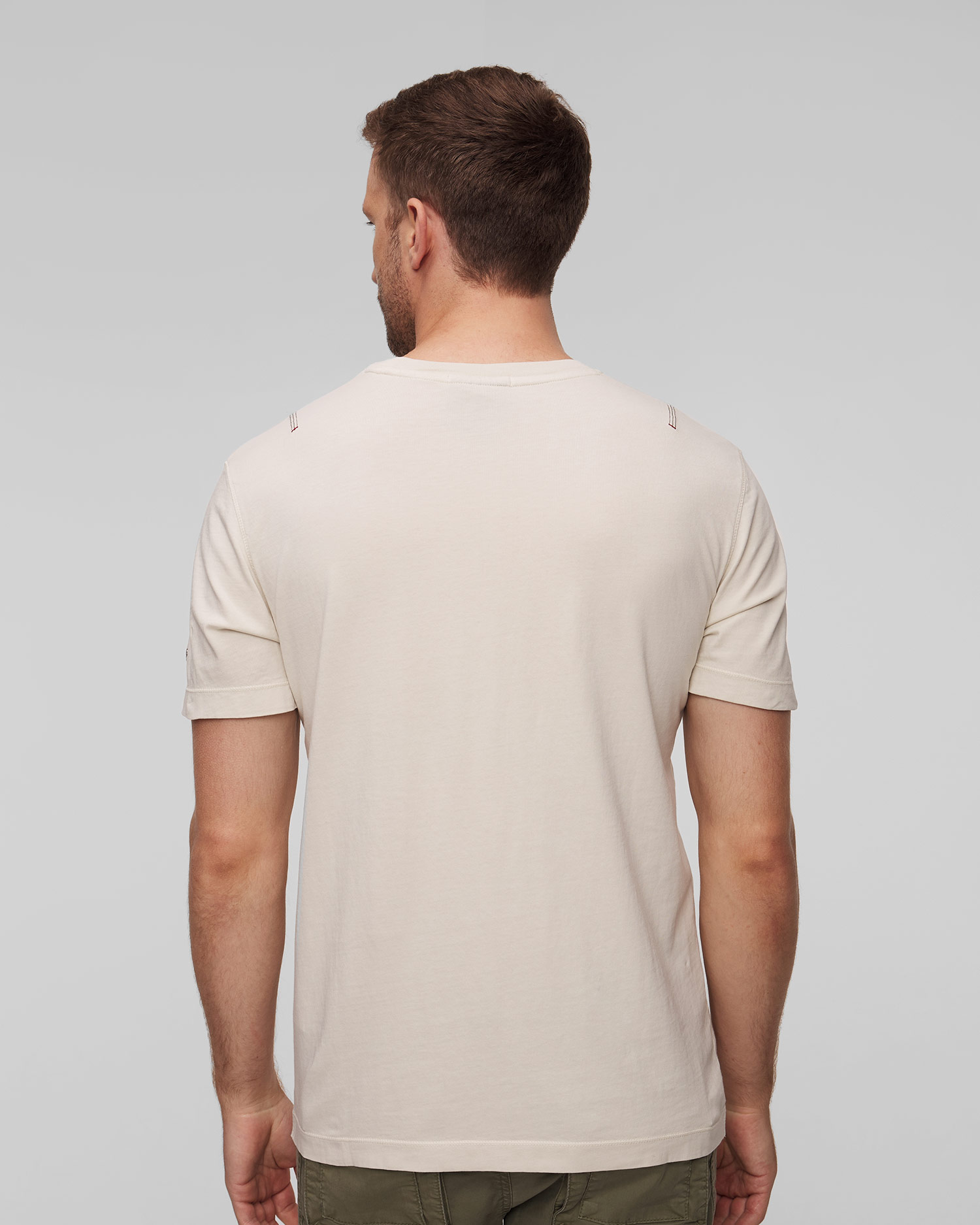 Men's beige T-shirt Aeronautica Militare