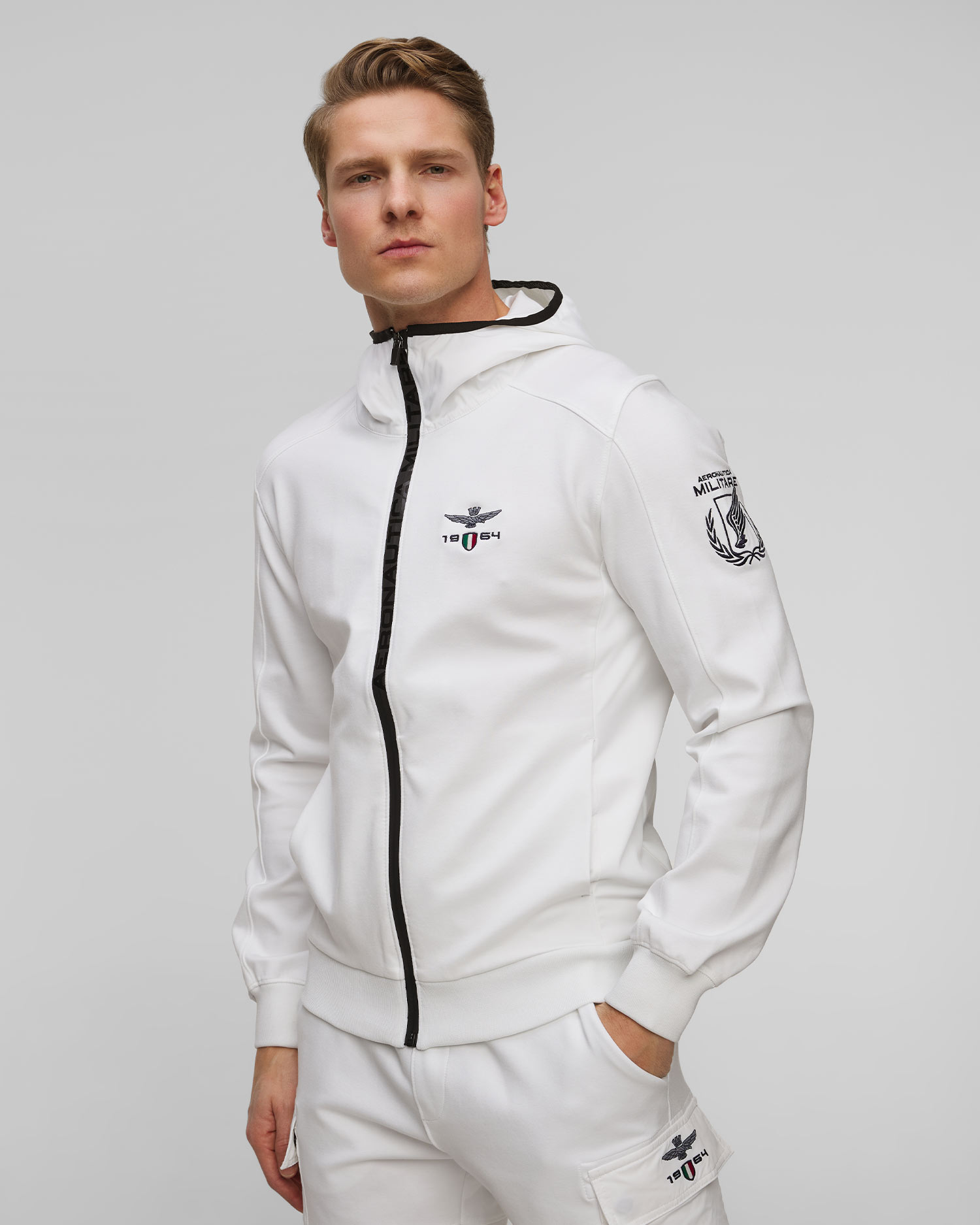Bílá pánská bunda Aeronautica Militare