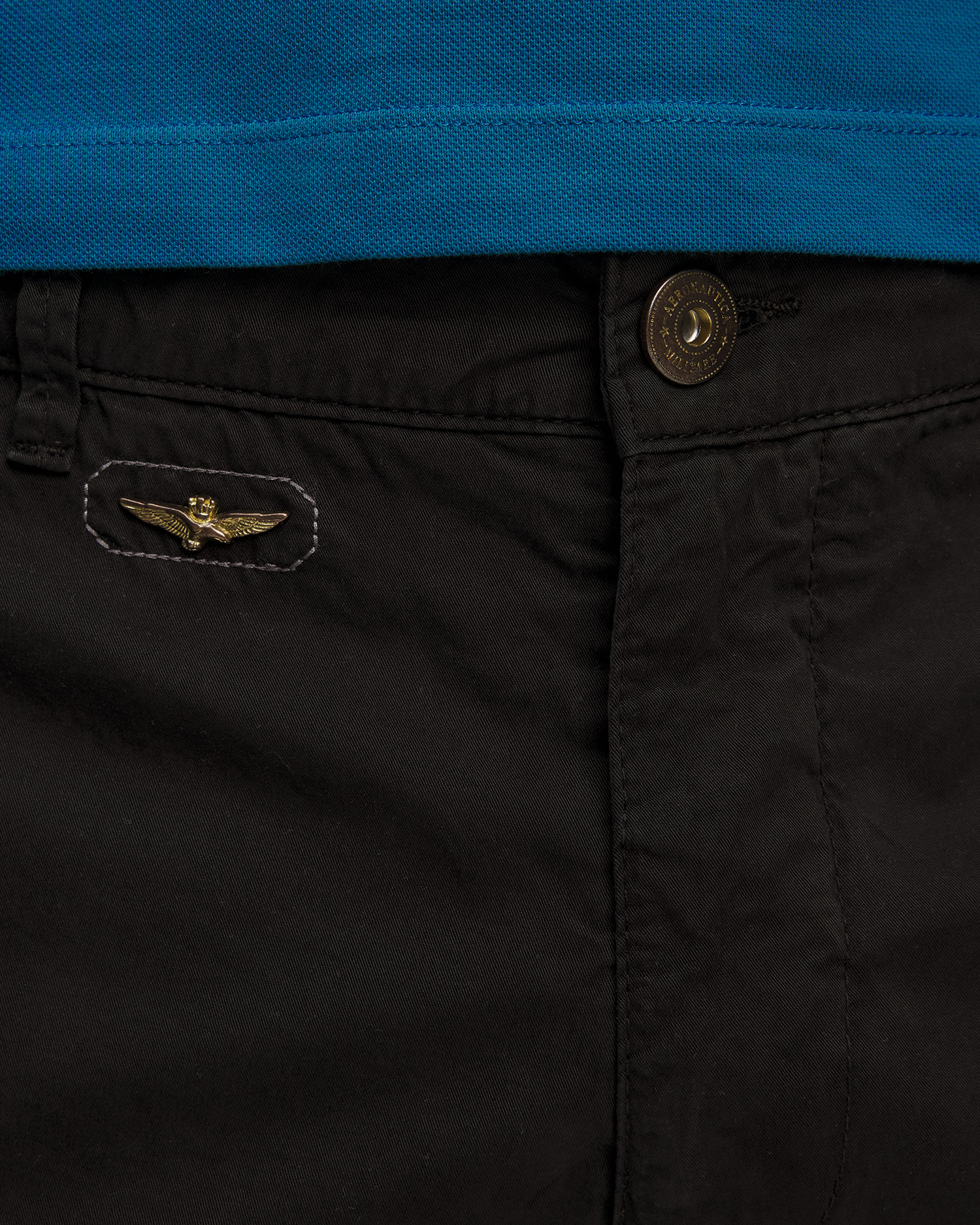 Men's black cargo shorts Aeronautica Militare