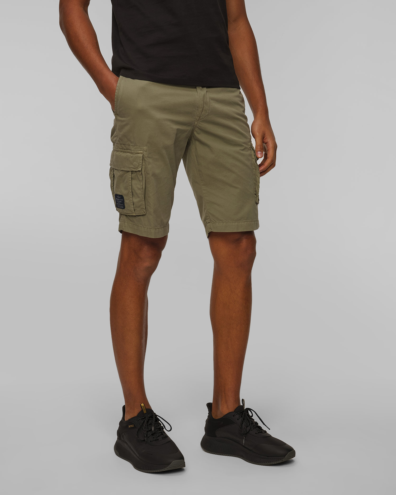 Aeronautica Militare Cargoshorts für Herren in Grün