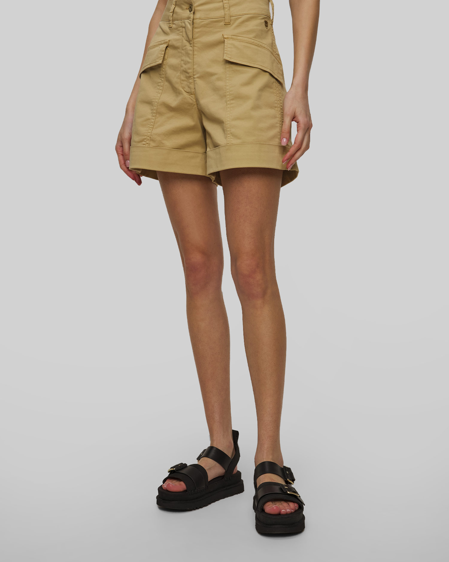Women's brown shorts Aeronautica Militare