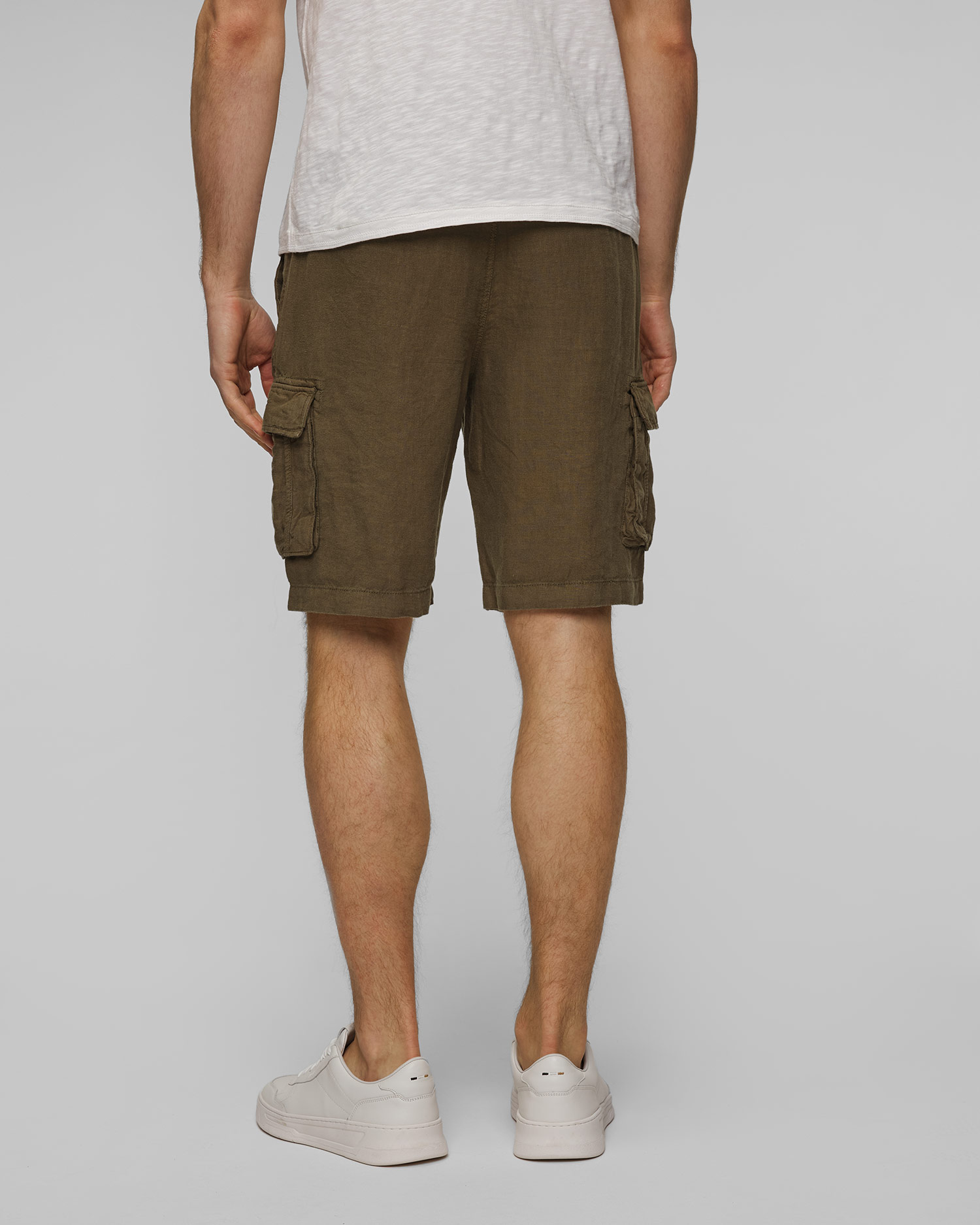 Aeronautica Militare Leinenshorts für Herren in Grün