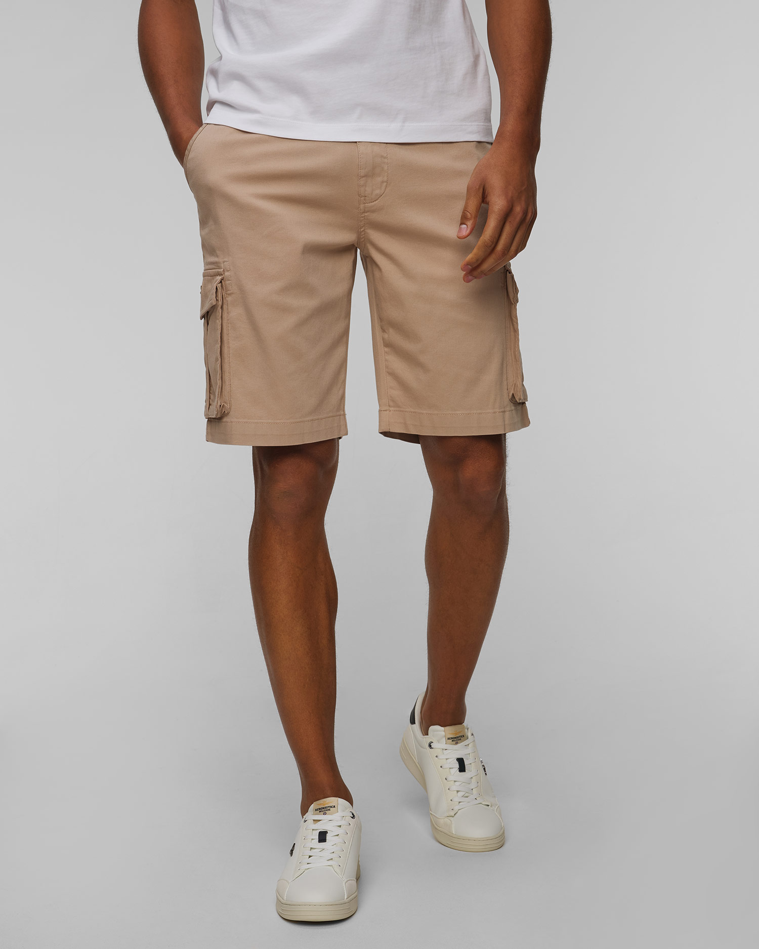 Aeronautica Militare Cargoshorts für Herren in Beige