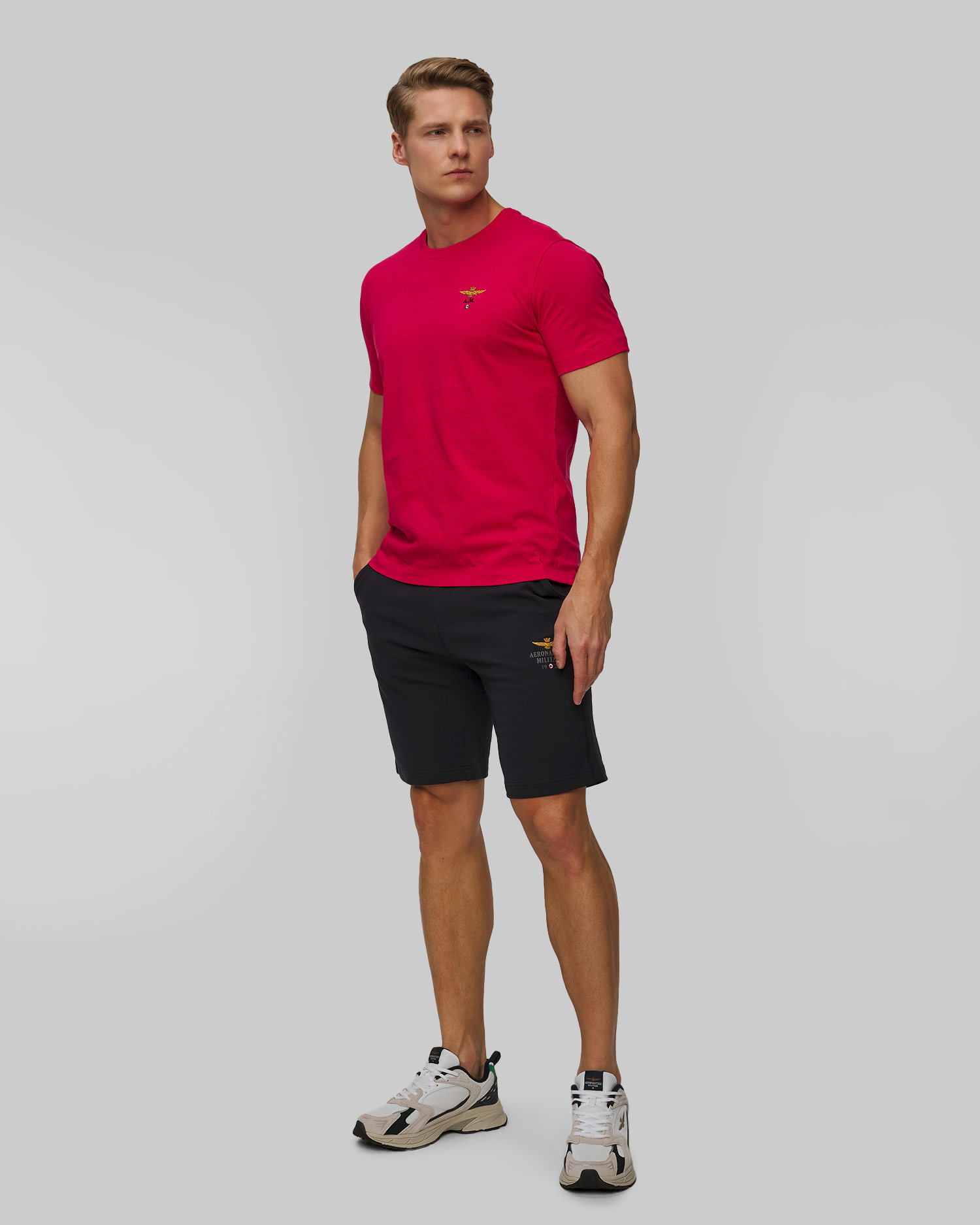 Shorts da tuta blu scuro da uomo Aeronautica Militare